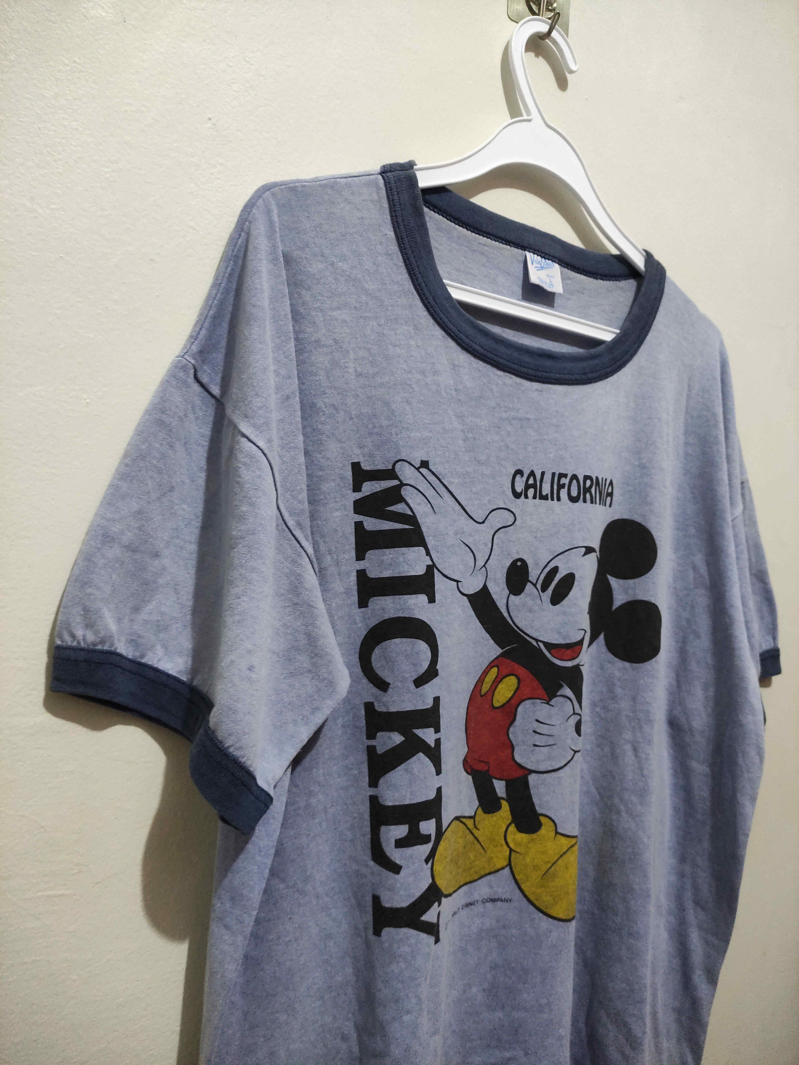 Velva Sheen Vintage Mickey Mouse Ringer Print T-Shirt Made in Usa Size US L / EU 52-54 / 3 - 8 Thumbnail
