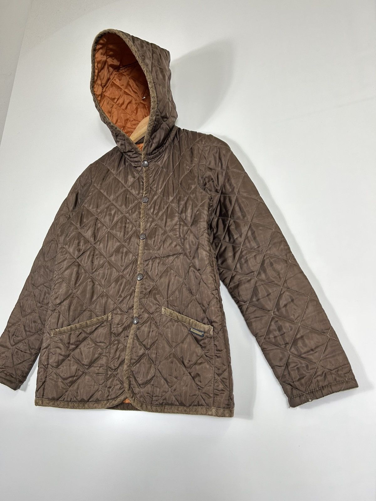 Lavenham 🔥Lavenham Suffolk Hooded Snap Button Quilted Jacket Size XS / US 0-2 / IT 36-38 - 3 Thumbnail
