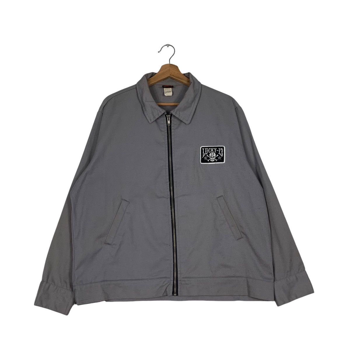 Vintage LUCKY 13 Crossbones Skull Logo Jacket #1269-C57 Size US M / EU 48-50 / 2 - 3 Thumbnail