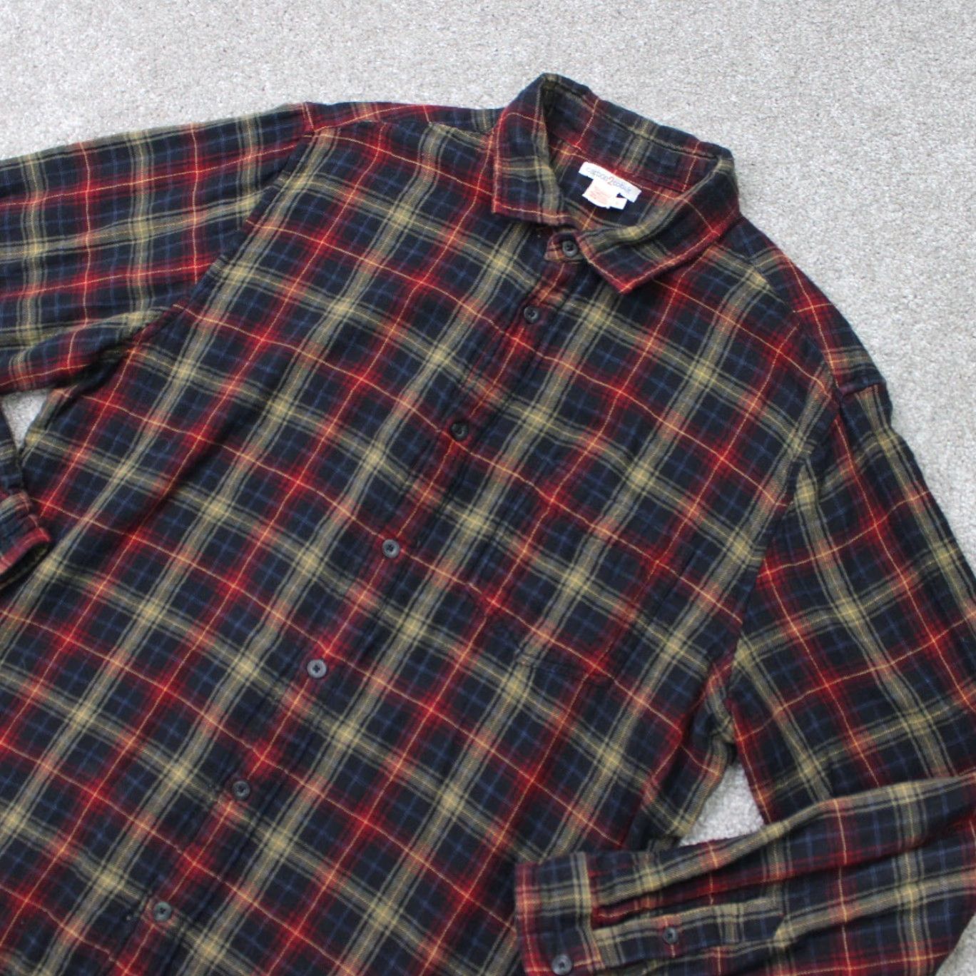 Carbon2Cobalt Carbon2Cobalt Shirt Mens Large Red/Yellow Plaid Flannel 100% Cotton Long Sleeve Size US L / EU 52-54 / 3 - 3 Thumbnail