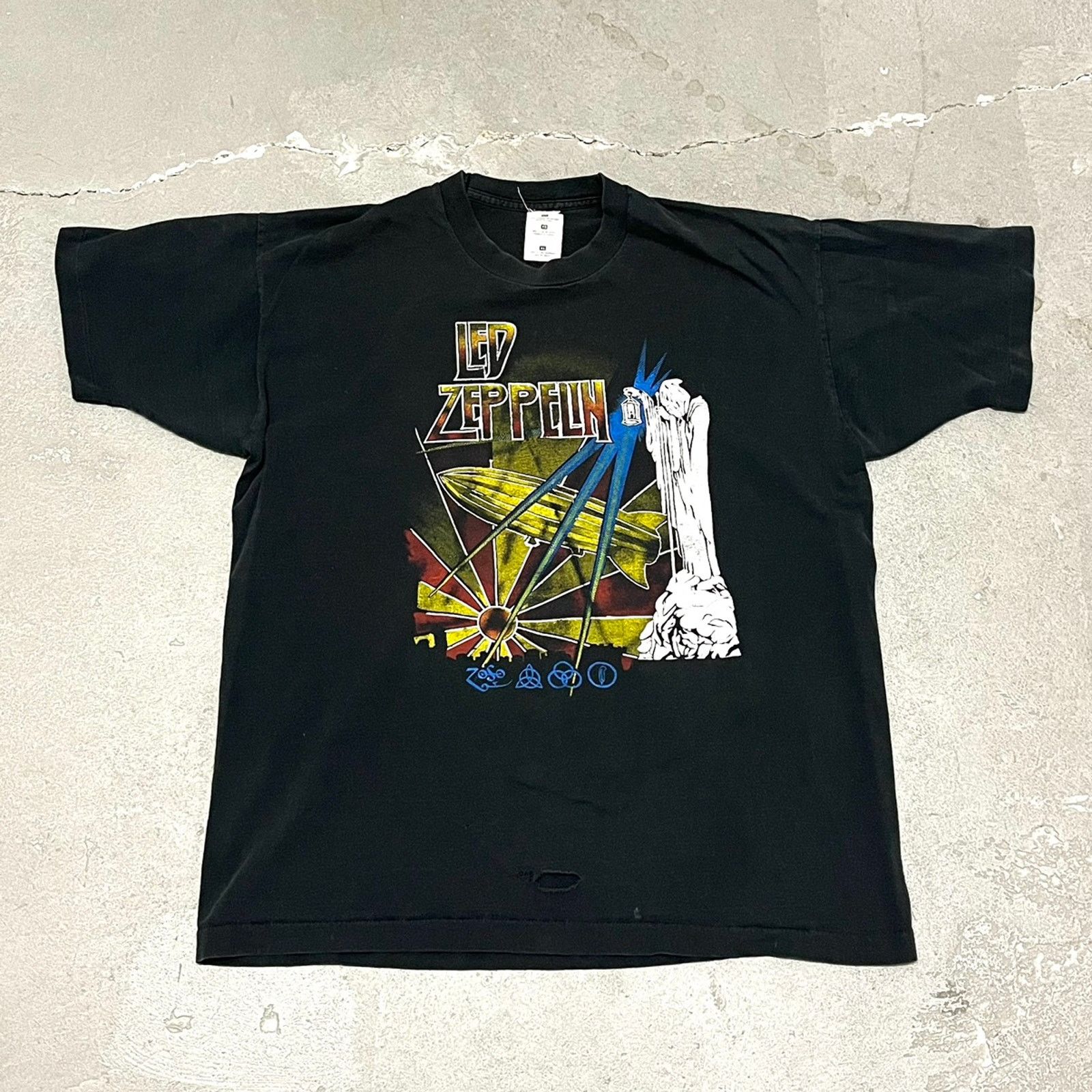 Band Tees × Vintage Vintage 1998 Led Zeppelin Parking Lot Band T-shirt M/L Size US L / EU 52-54 / 3 - 1 Thumbnail
