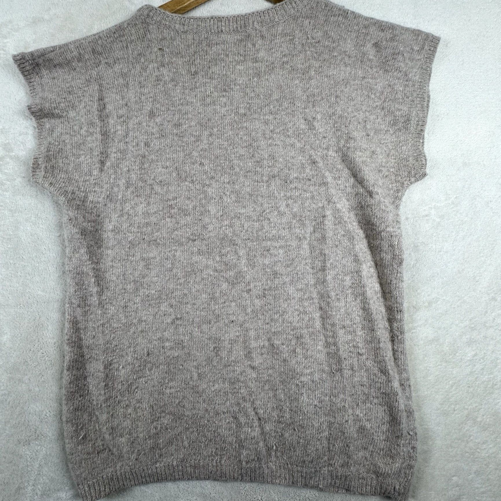 Vintage VINTAGE Beldoch Popper Womens Pullover Sweater M Gray Short Sleeve Wool Angora Embroidered Knit Pulsator? Size M / US 6-8 / IT 42-44 - 2 Thumbnail