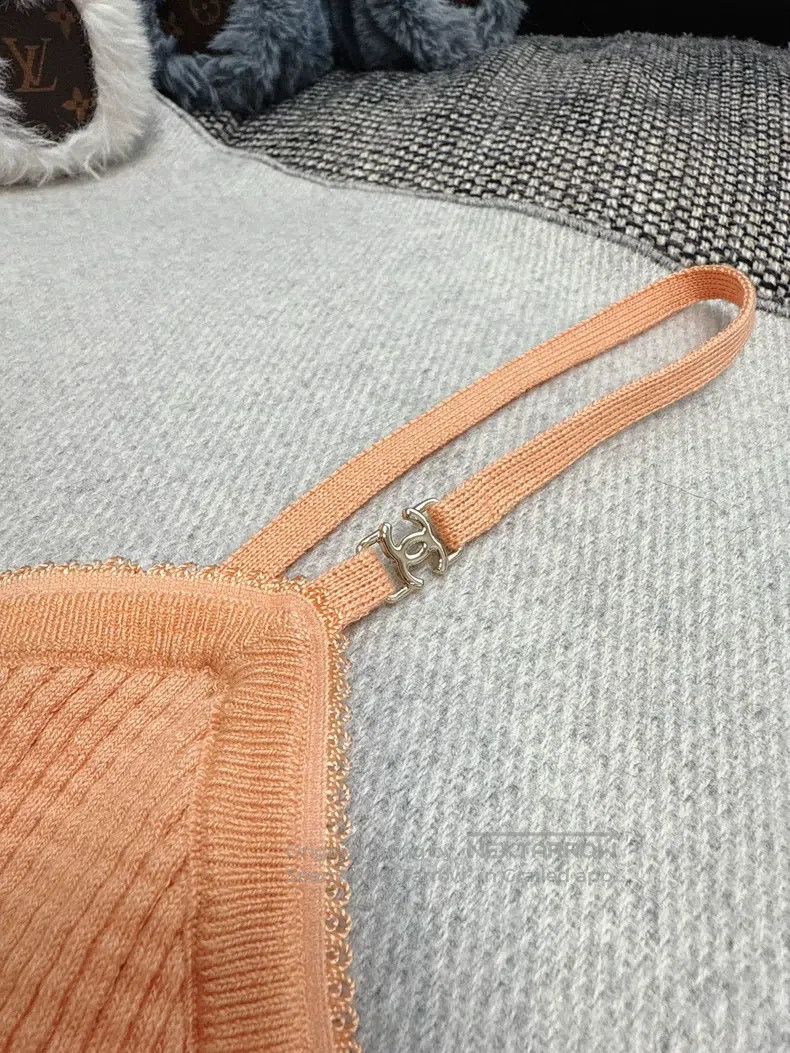 Other Chanel 24A orange waffle bow drawstring suspender Size XS / US 0-2 / IT 36-38 - 3 Thumbnail