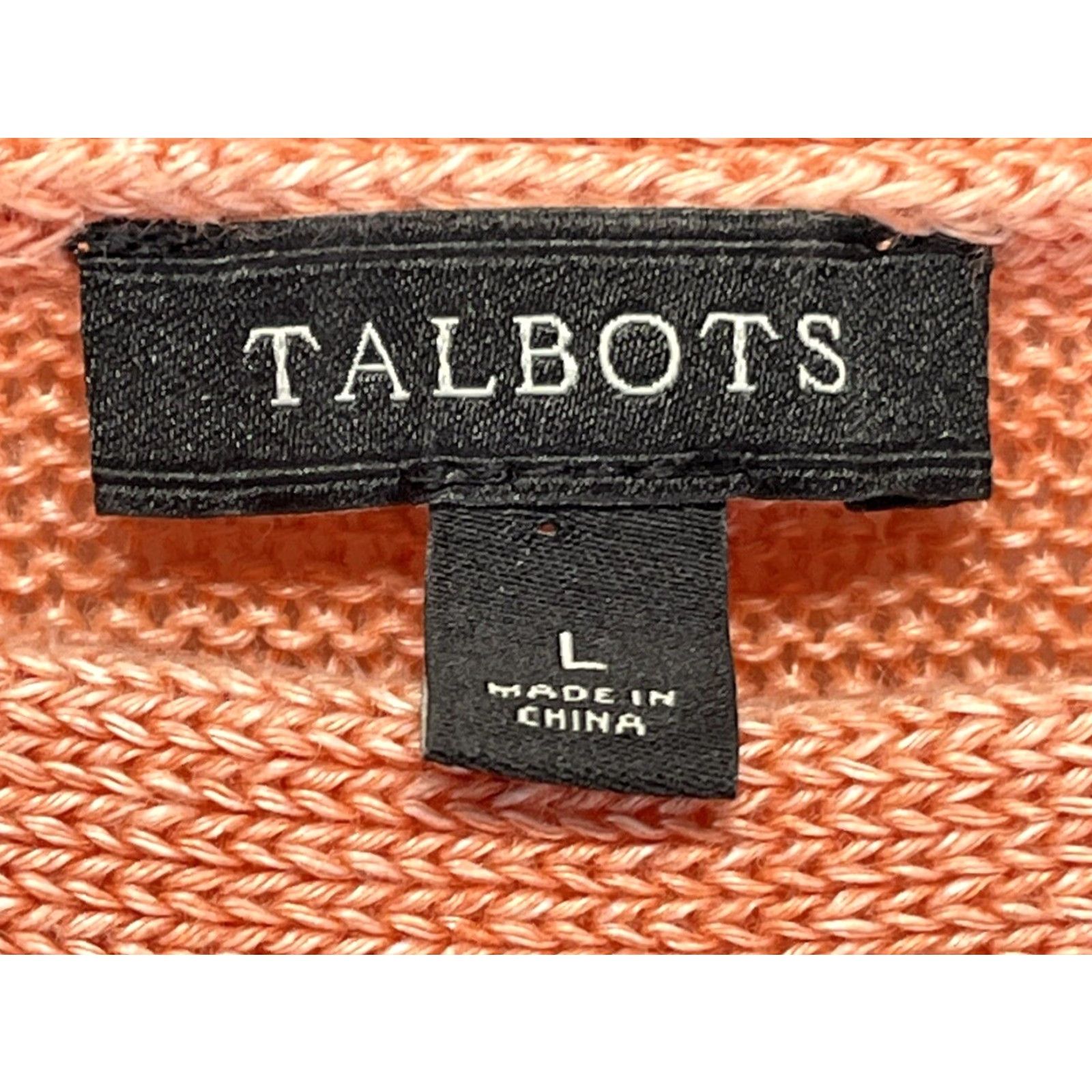 Talbots Talbots Linen Tunic Sweater Large Women's Coastal Orange Boat Neck Size L / US 10 / IT 46 - 3 Thumbnail