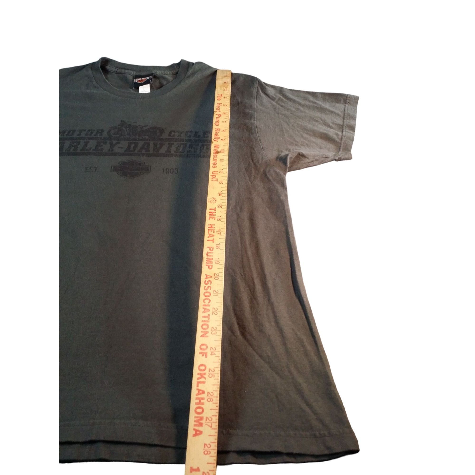 Harley Davidson Harley Davidson Tshirt Men Sz L Denton County Gray Double Si Size US L / EU 52-54 / 3 - 3 Thumbnail
