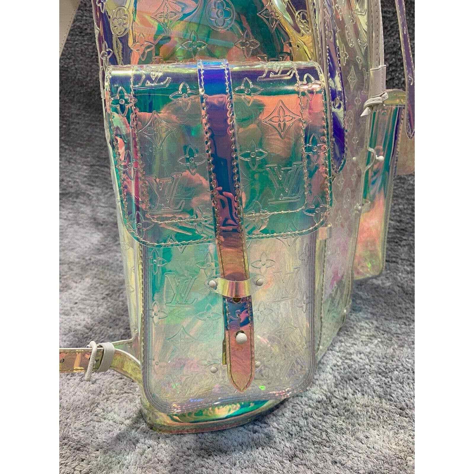 Louis Vuitton Louis Vuitton Iridescent Monogram PVC Logo Backpack Bag Size ONE SIZE - 12 Thumbnail