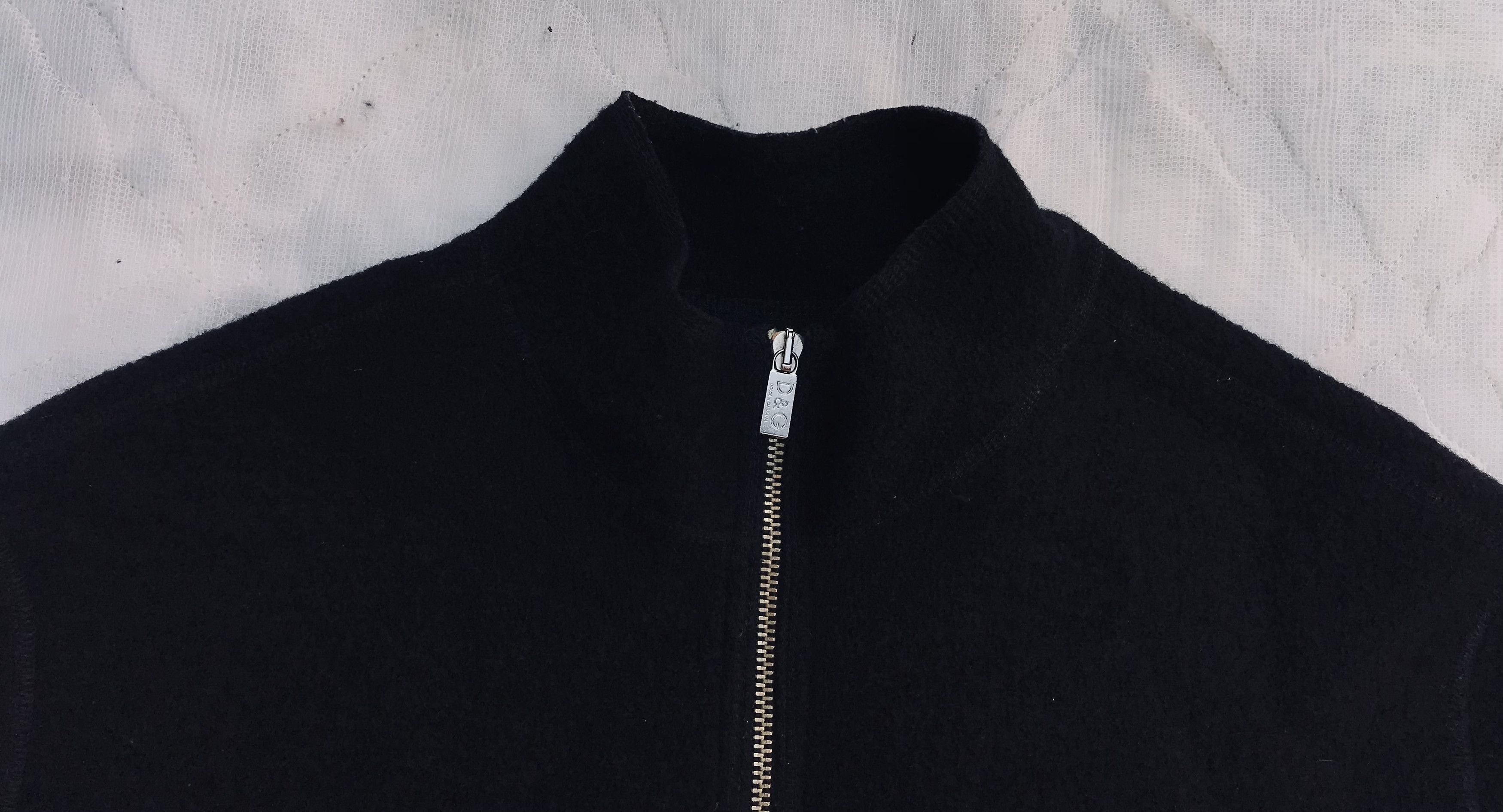 Dolce & Gabbana Dolce & Gabbana Wool Jacket Men’s Zip Bomber Black Vintage Size US L / EU 52-54 / 3 - 5 Thumbnail