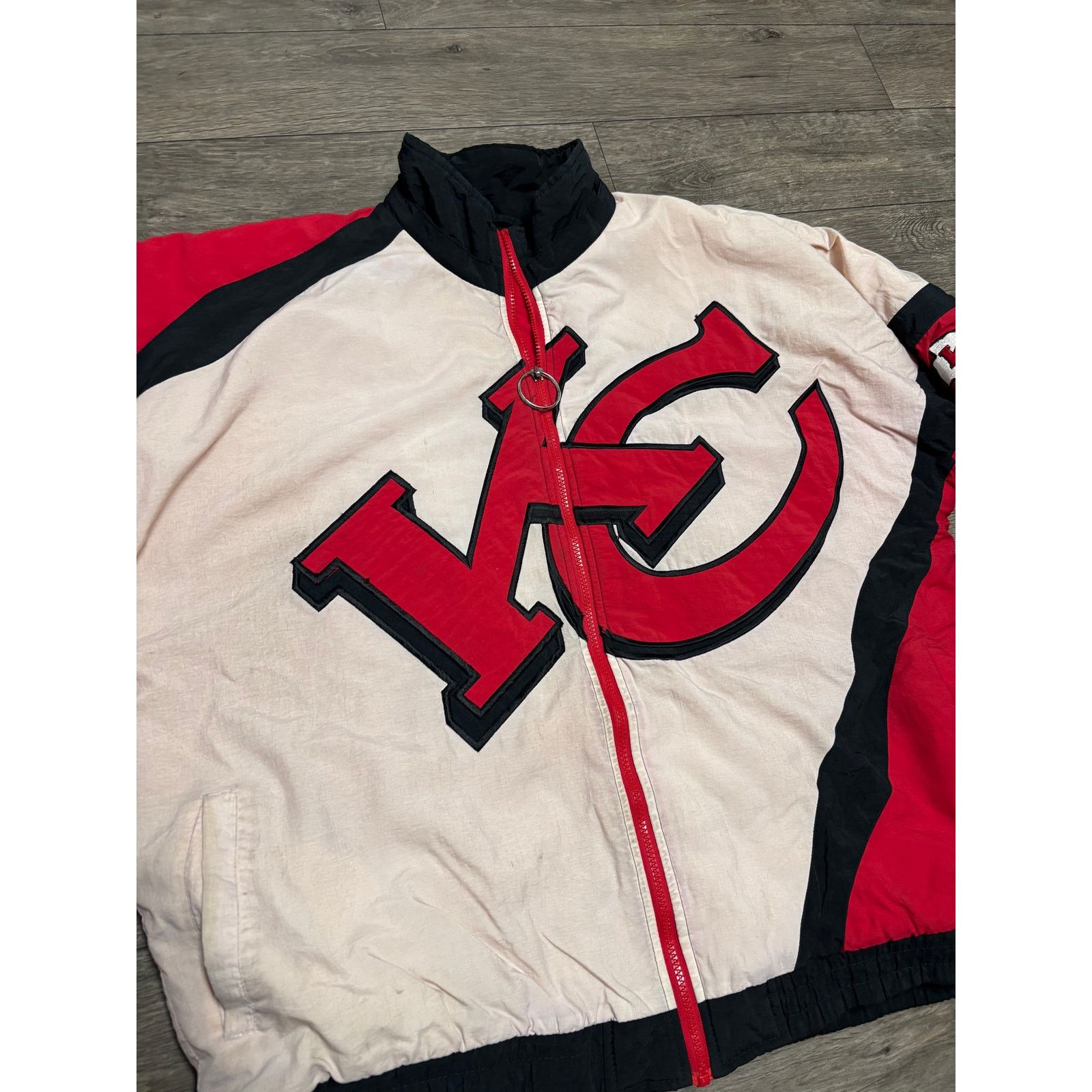 NFL × Starter × Vintage Vintage Kansas City Chiefs Spellout Starter Jacket Sz XL 90s Size US XL / EU 56 / 4 - 2 Thumbnail