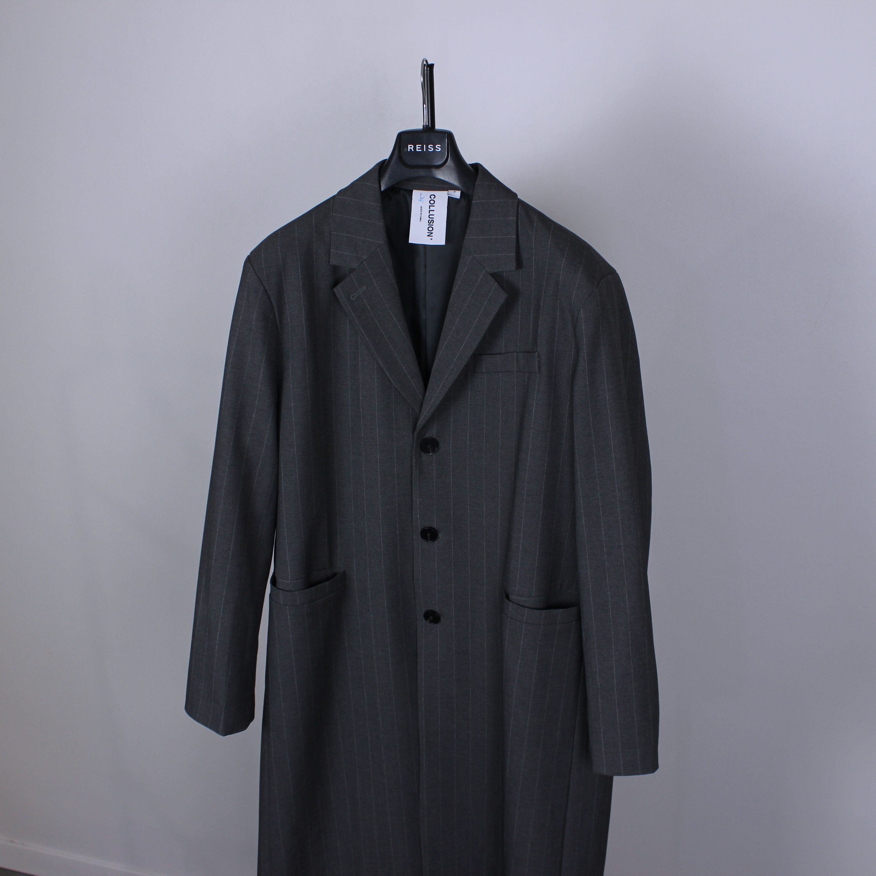 Collusion coat luxury heavy gray XL XXL long