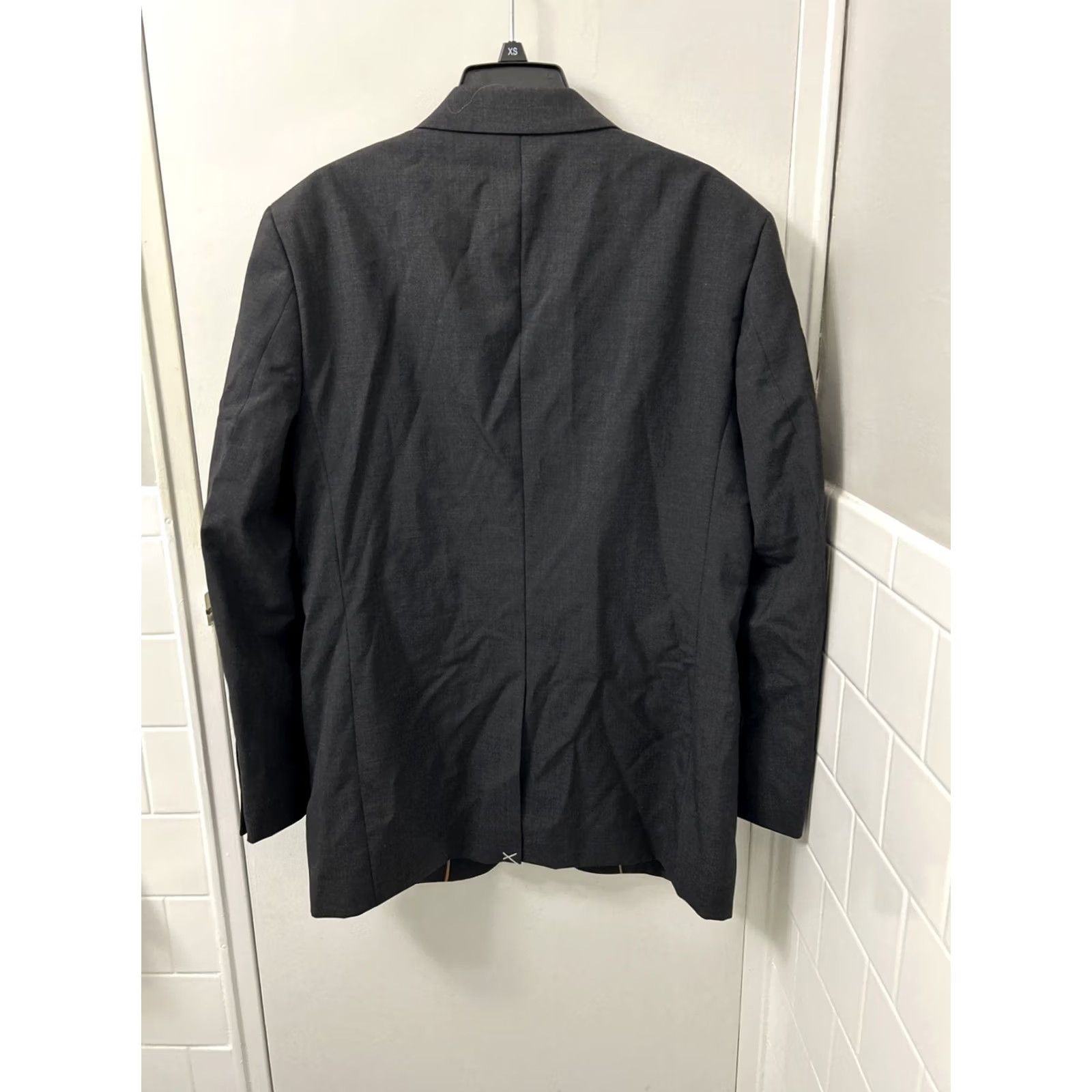 Vintage VINTAGE Louis Martin Blazer Mens 38R Charcoal Gray Two-Button Notch Lapel Regular Fit Jacket NWT Size 38R - 6 Thumbnail