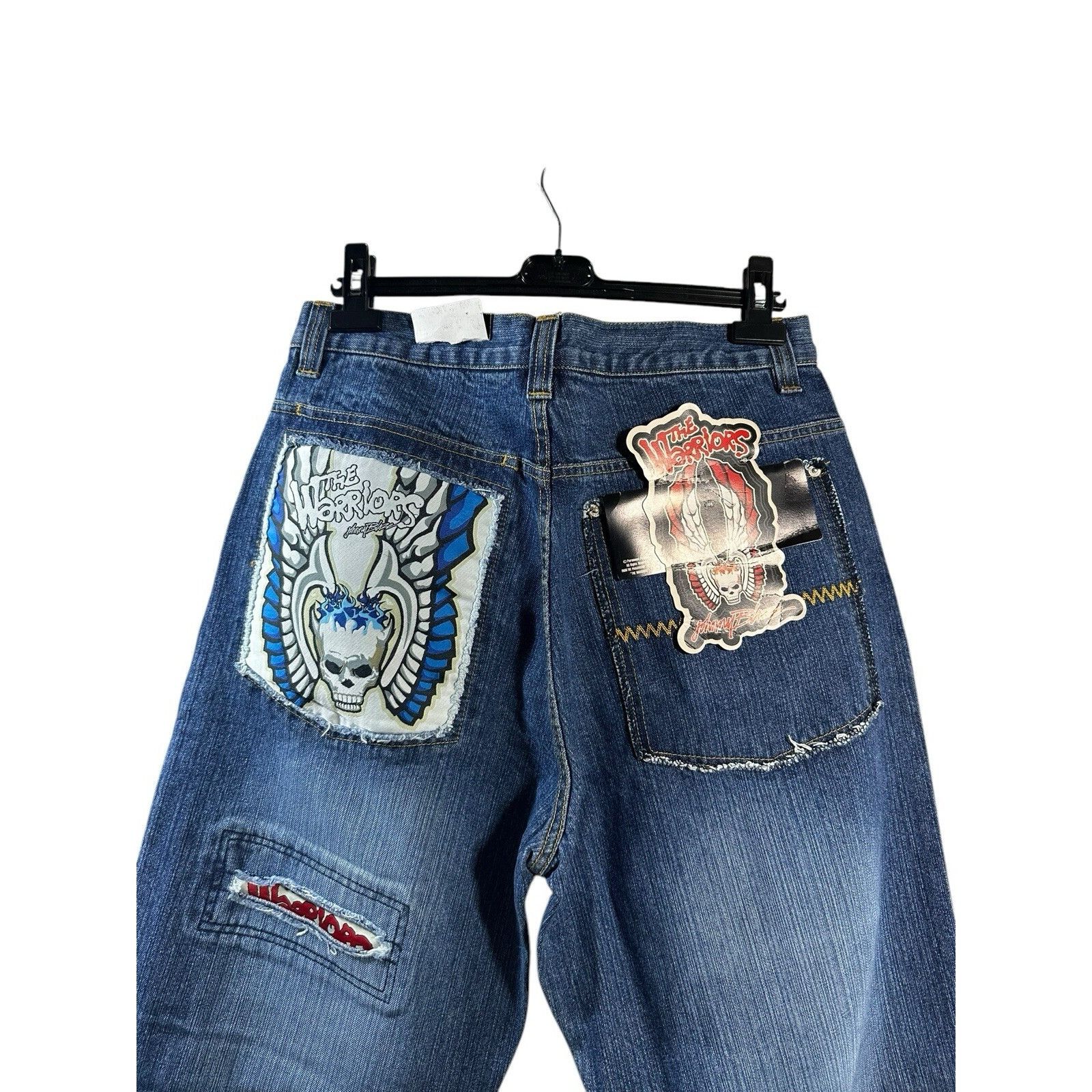 Other Vintage Johnny Blaze X The Warriors Rare Cargo Denim Jeans Y Size US 36 / EU 52 - 6 Thumbnail