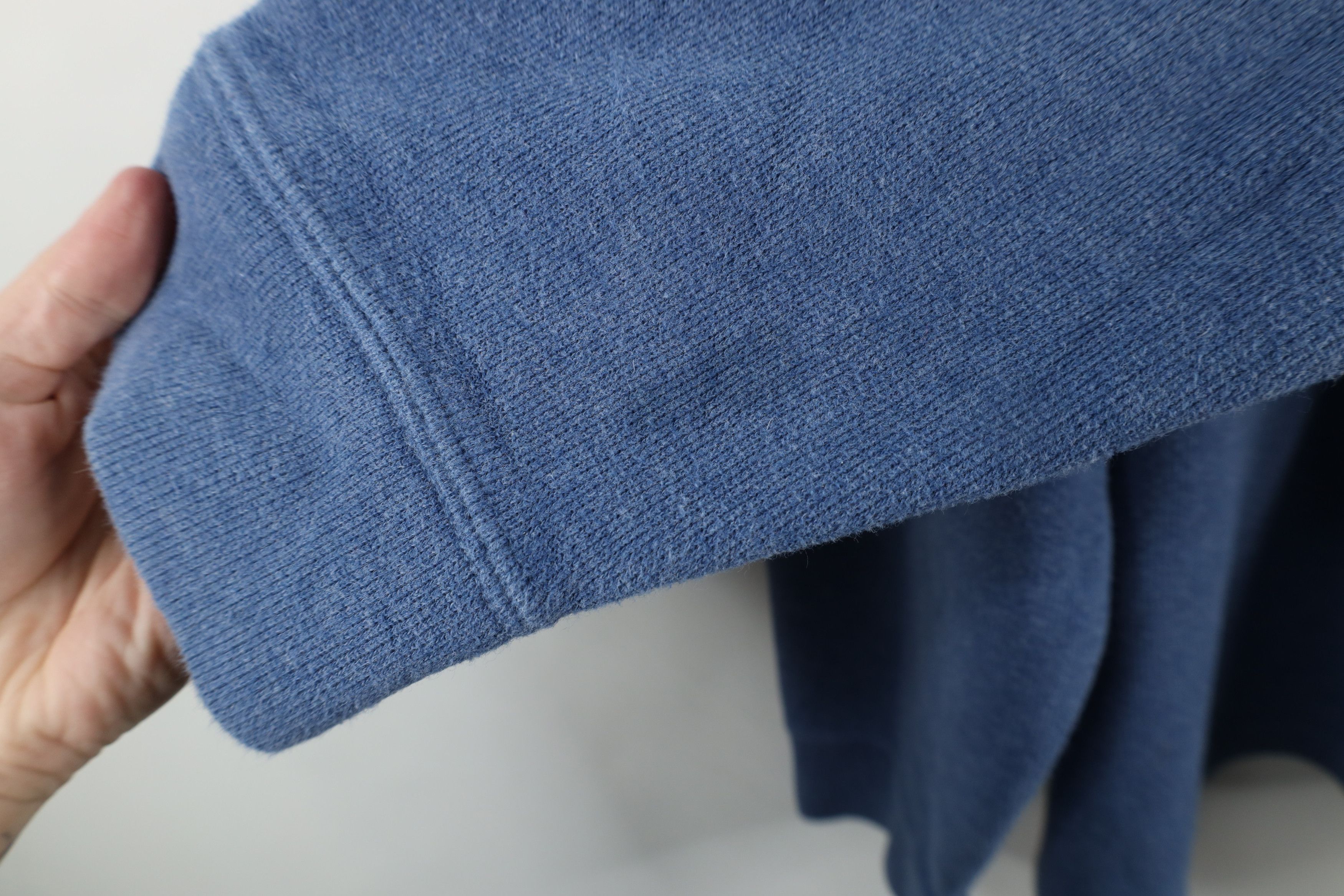 Ralph Lauren × Vintage Vintage 90s Ralph Lauren Ribbed Knit Half Zip Sweater Blue Size US XL / EU 56 / 4 - 7 Thumbnail