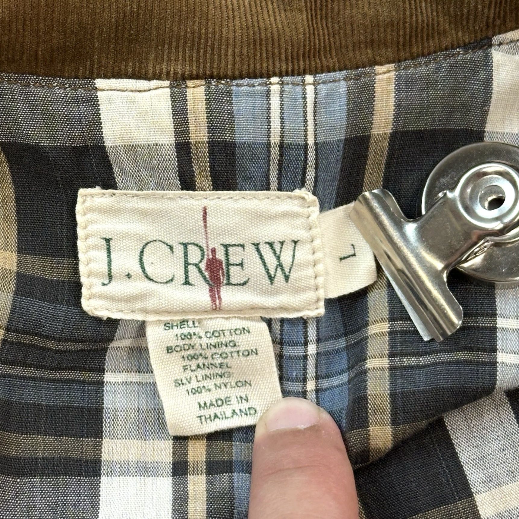 J.Crew VINTAGE J.CREW OARSMAN CHORE JACKET Mens L Flannel Lined Utility Barn 90s Size US L / EU 52-54 / 3 - 7 Thumbnail