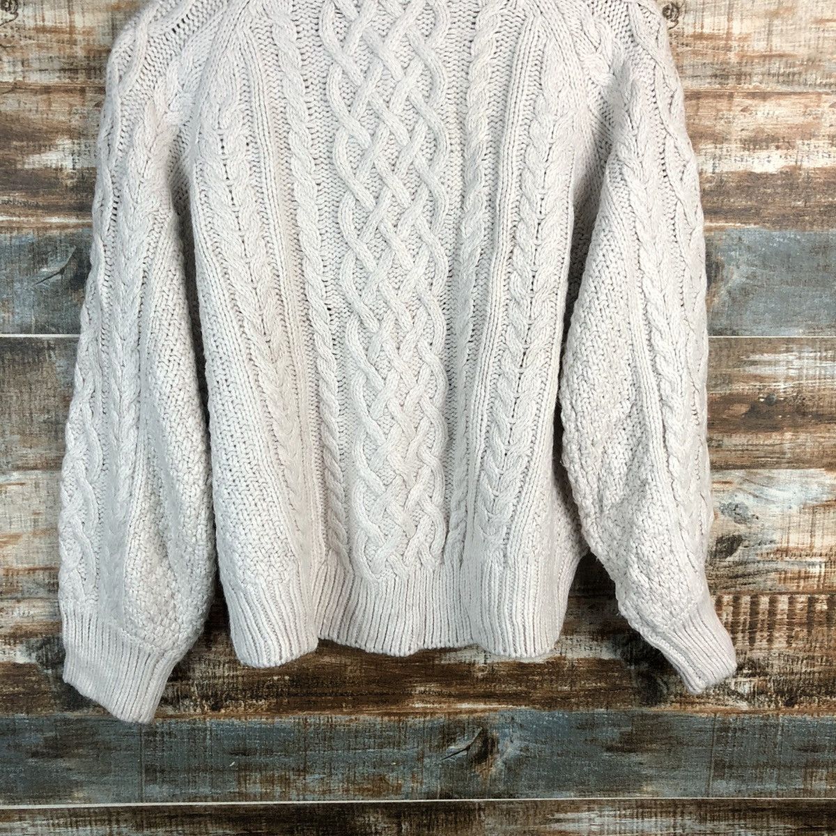 GU × Homespun Knitwear GU Brown Patterned Cardigan cable knitwear japan #A2318 Size M / US 6-8 / IT 42-44 - 14 Thumbnail