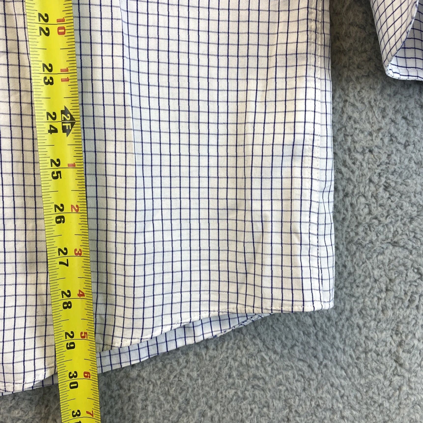 Club Room Club Room Mens Dress Shirt Button-Up White Blue Stripe Cotton 17.5 32/33 Regular Long Sleeve Multicolor Pattern Striped 72-24 Size 46R - 7 Thumbnail