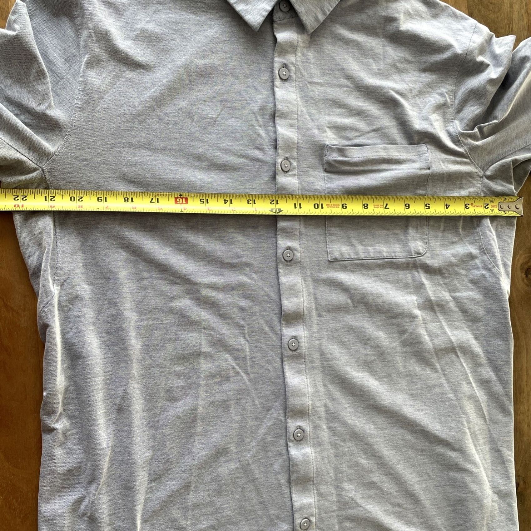 Lululemon Lululemon Commission Long Sleeve Pocket Shirt Mens Large Blue Commuter Casual Shirt Size US L / EU 52-54 / 3 - 7 Thumbnail