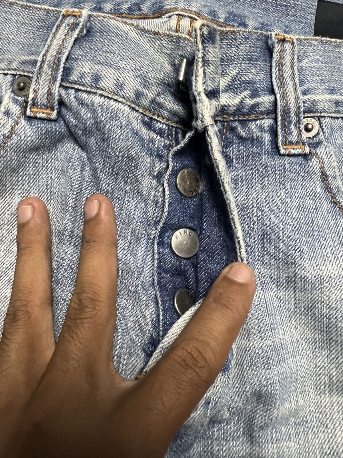 Ring Milano RING Milano Italy Men’s Straight Leg Denim Jeans (45) Size US 30 / EU 46 - 6 Thumbnail