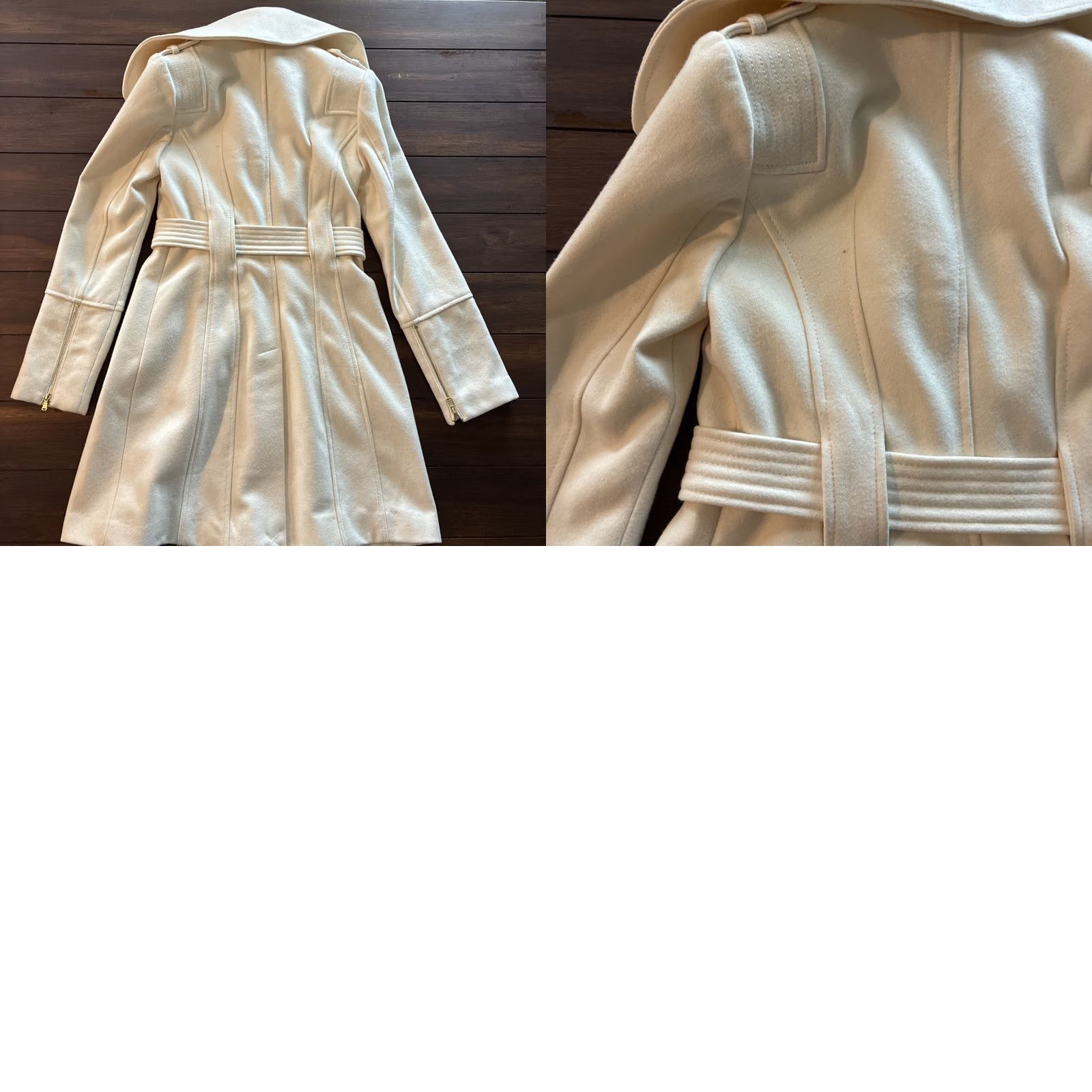 Guess GUESS White Trenchcoat With Gold Button Accents Women XS Size XS / US 0-2 / IT 36-38 - 10 Thumbnail