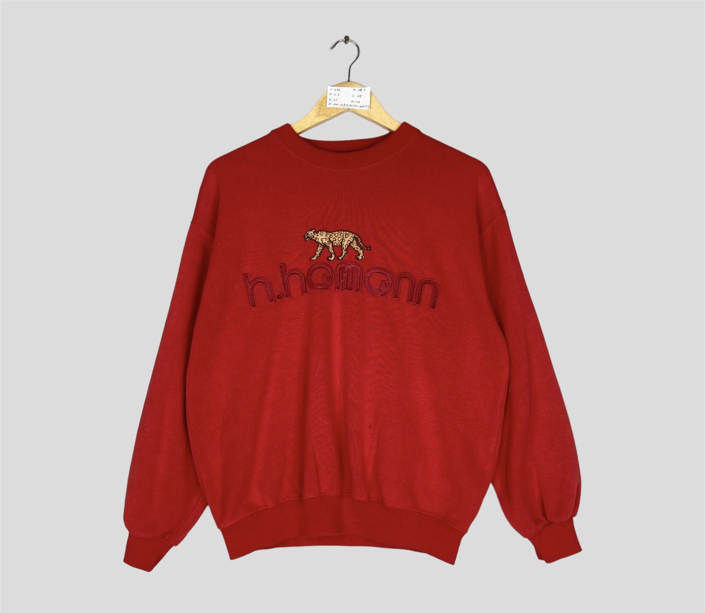 image of Vintage Helen Hamann Tiger Logo Crewmeck Sweatshirt in Red, Men's (Size Large)