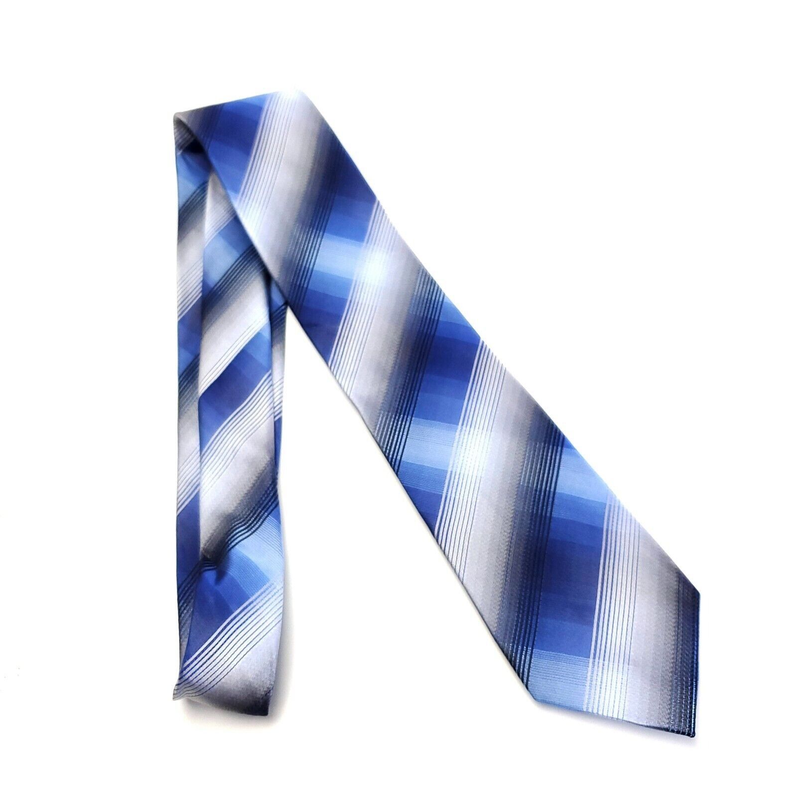 Van Heusen Van Heusen Blue Plaid Woven Silk Tie Size ONE SIZE - 6 Thumbnail