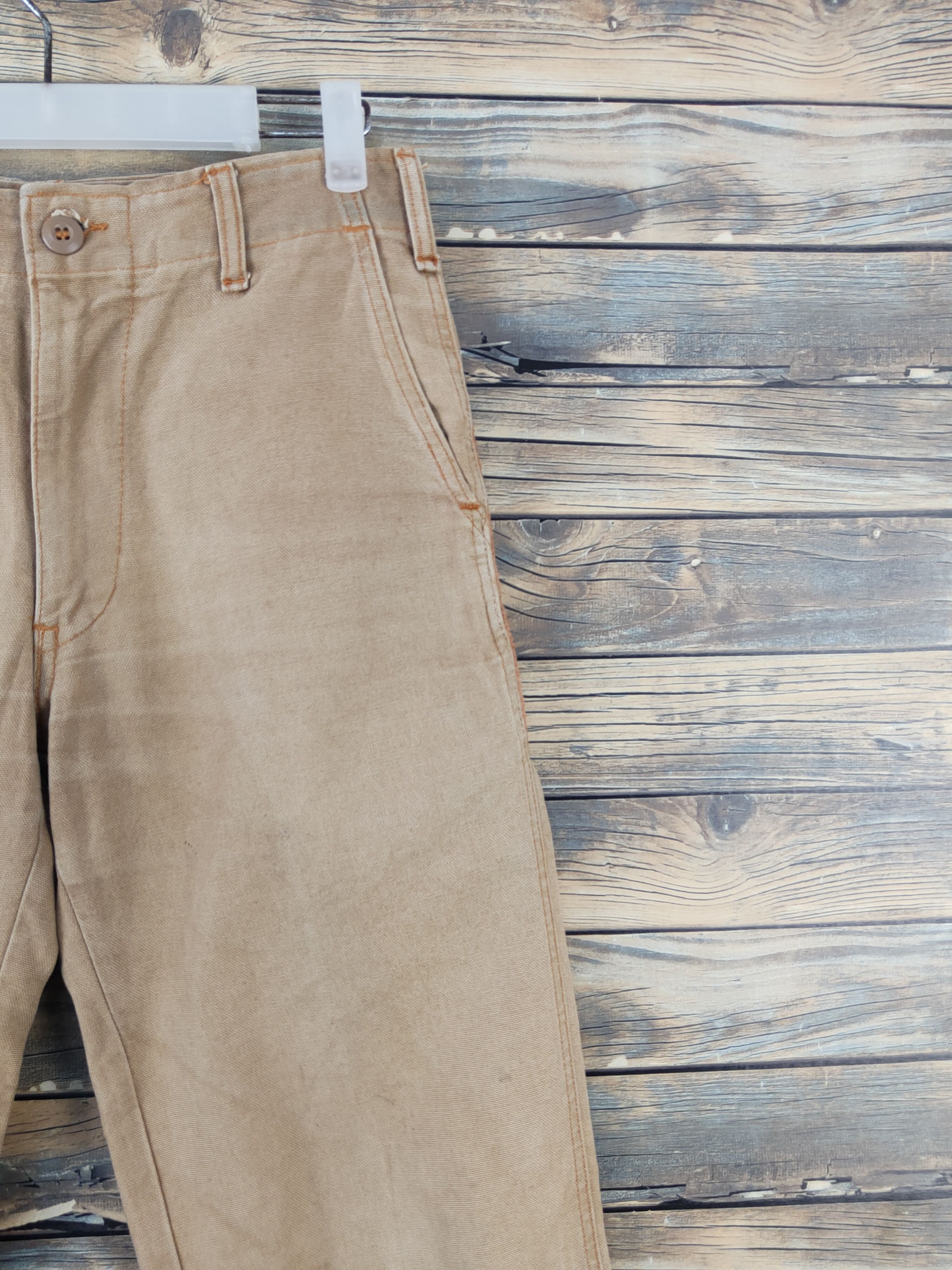 Vintage Collegiate Brown leather back vintage Casual Pants #W1585 Size US 28 / EU 44 - 5 Thumbnail
