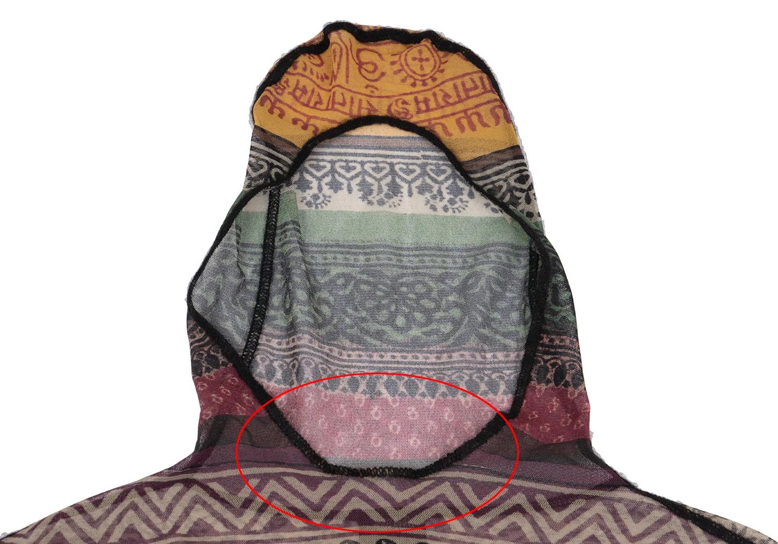 Jean Paul Gaultier Ethnic Print Power Net Hoodie Top Multi Color Size 48 Size US M / EU 48-50 / 2 - 3 Thumbnail