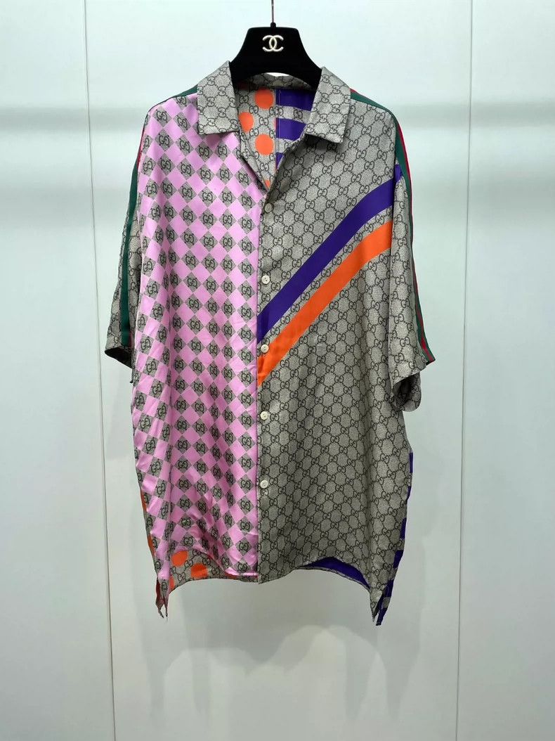 Gucci Gucci Short-sleeved silk shirt 2504-Nextarrow Size US M / EU 48-50 / 2 - 1 Thumbnail