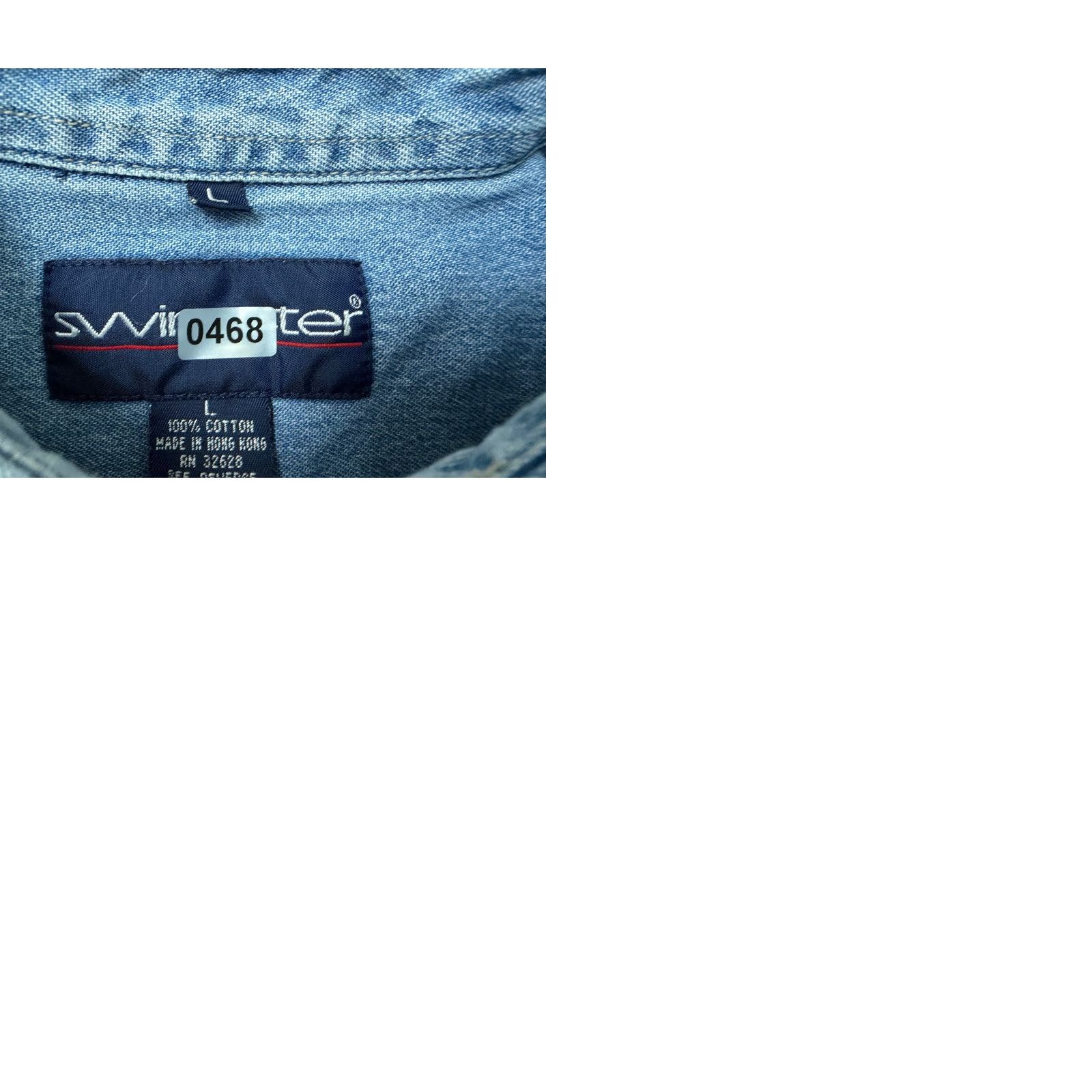 Hope VINTAGE Swingster Denim Shirt Men L Blue Cotton Heavyweight Pockets 90s Outdoor Y2K Button-Down Collared Size US L / EU 52-54 / 3 - 11 Thumbnail