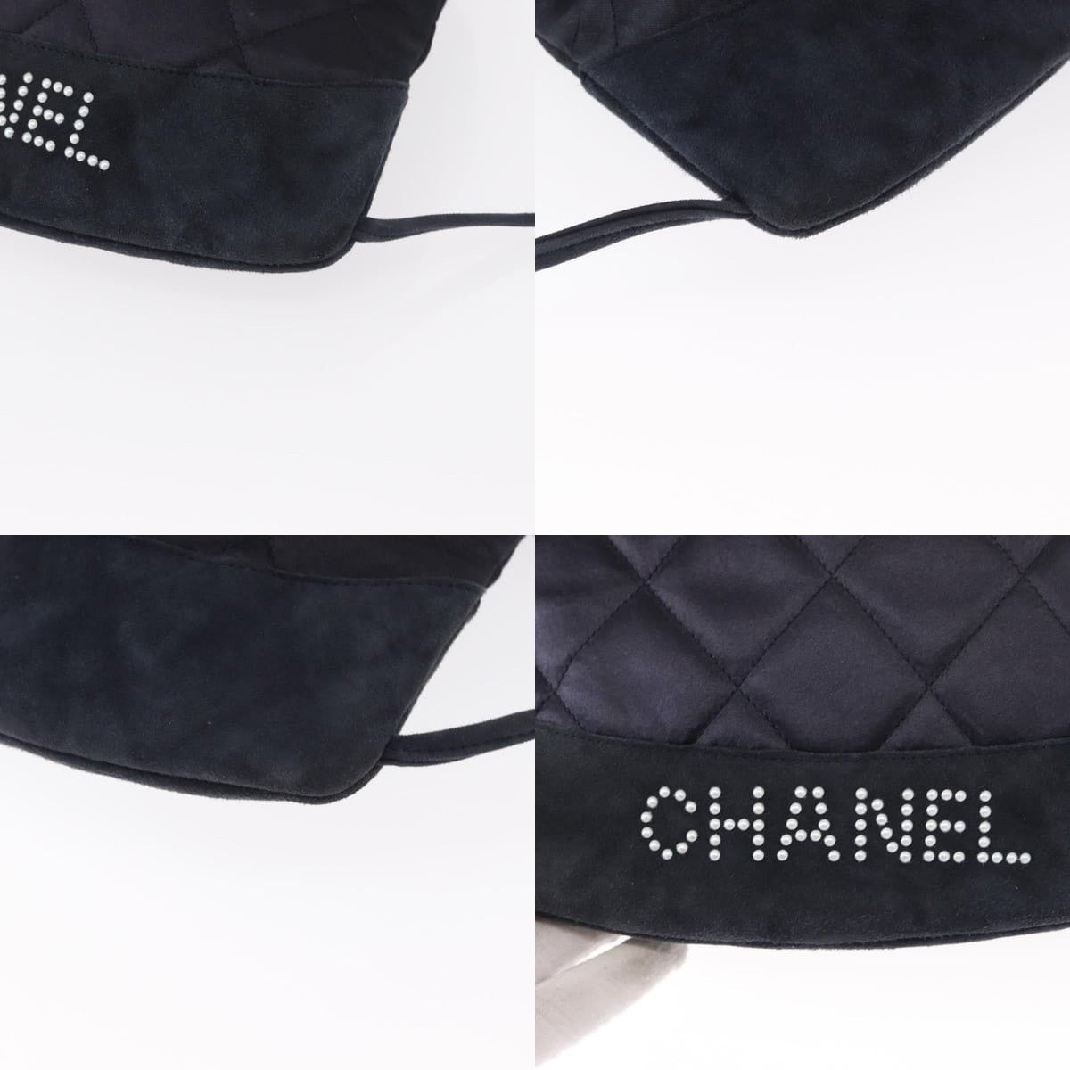 Chanel Chanel Matelasse Backpack Satin Navy CC Size ONE SIZE - 5 Thumbnail