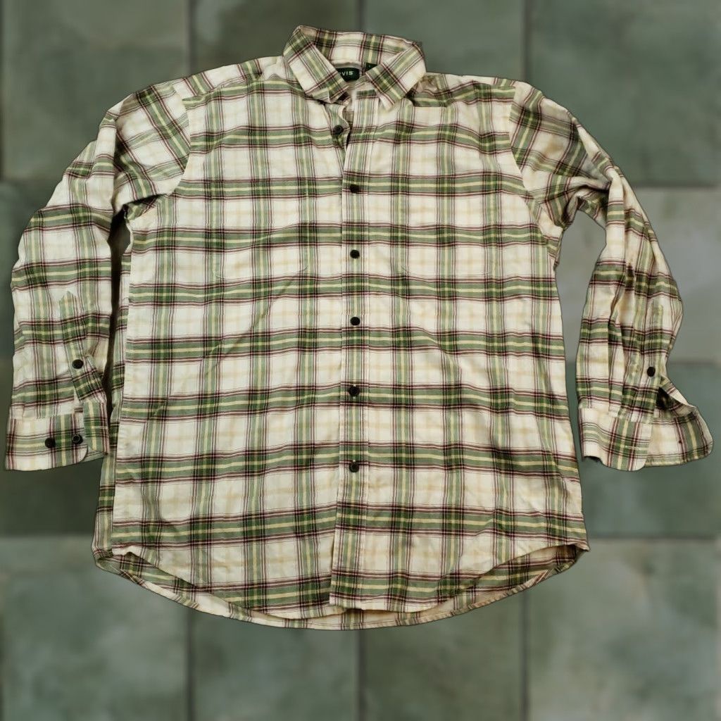 Orvis Orvis Mens Large White Green Plaid Shirt Extra Large XL Button Up Long Sleeve Casual Size US L / EU 52-54 / 3 - 1 Thumbnail