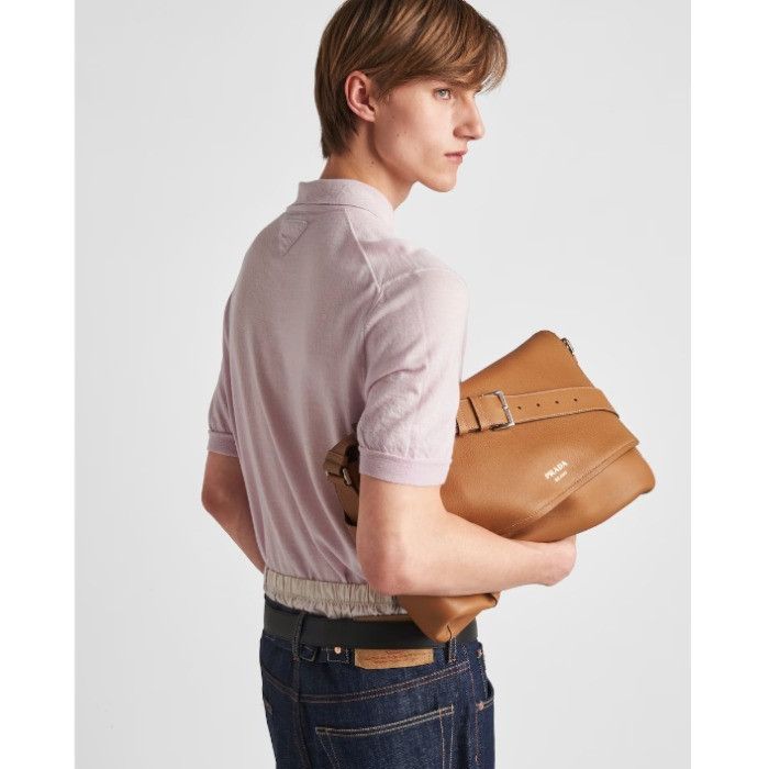 Prada o1bcso1str1025 Superfine Cashmere Polo Shirt in Pink Size US M / EU 48-50 / 2 - 5 Thumbnail