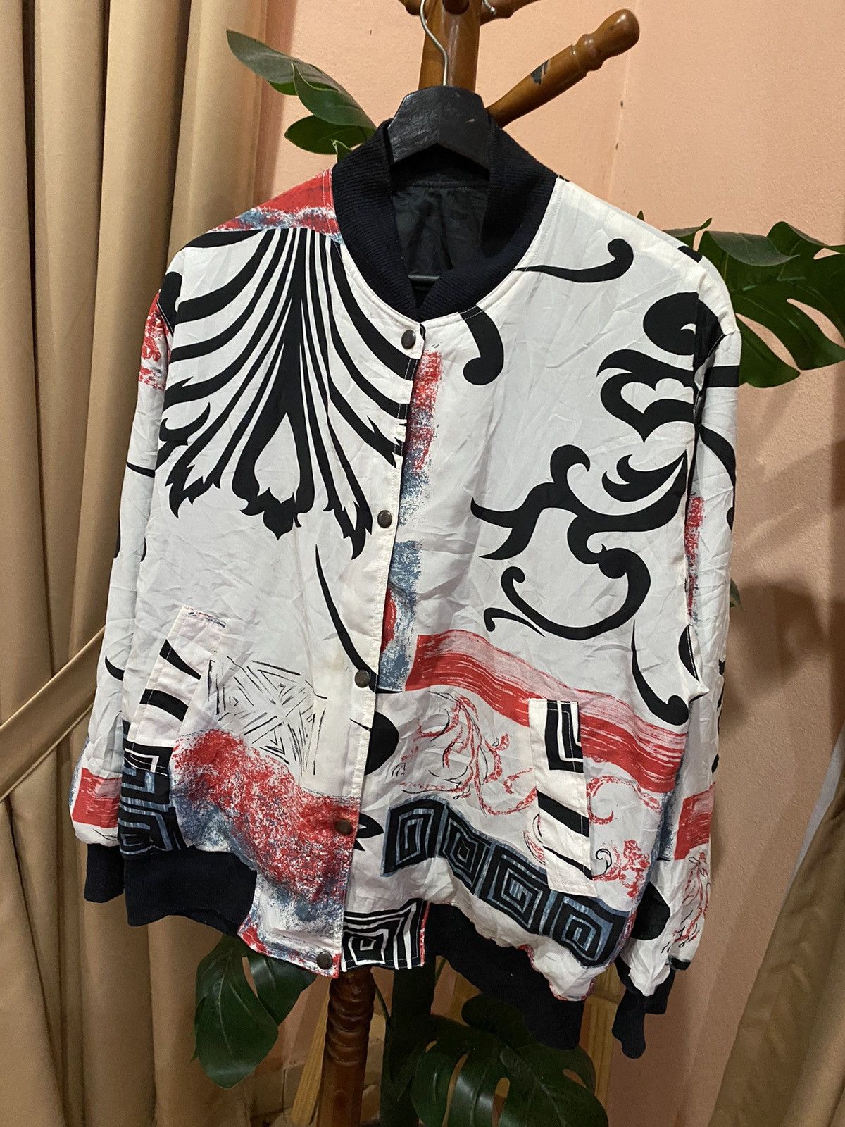 Other Reversible Abstract Print Bomber Jacket - Modern Streetwear Size US L / EU 52-54 / 3 - 2 Thumbnail