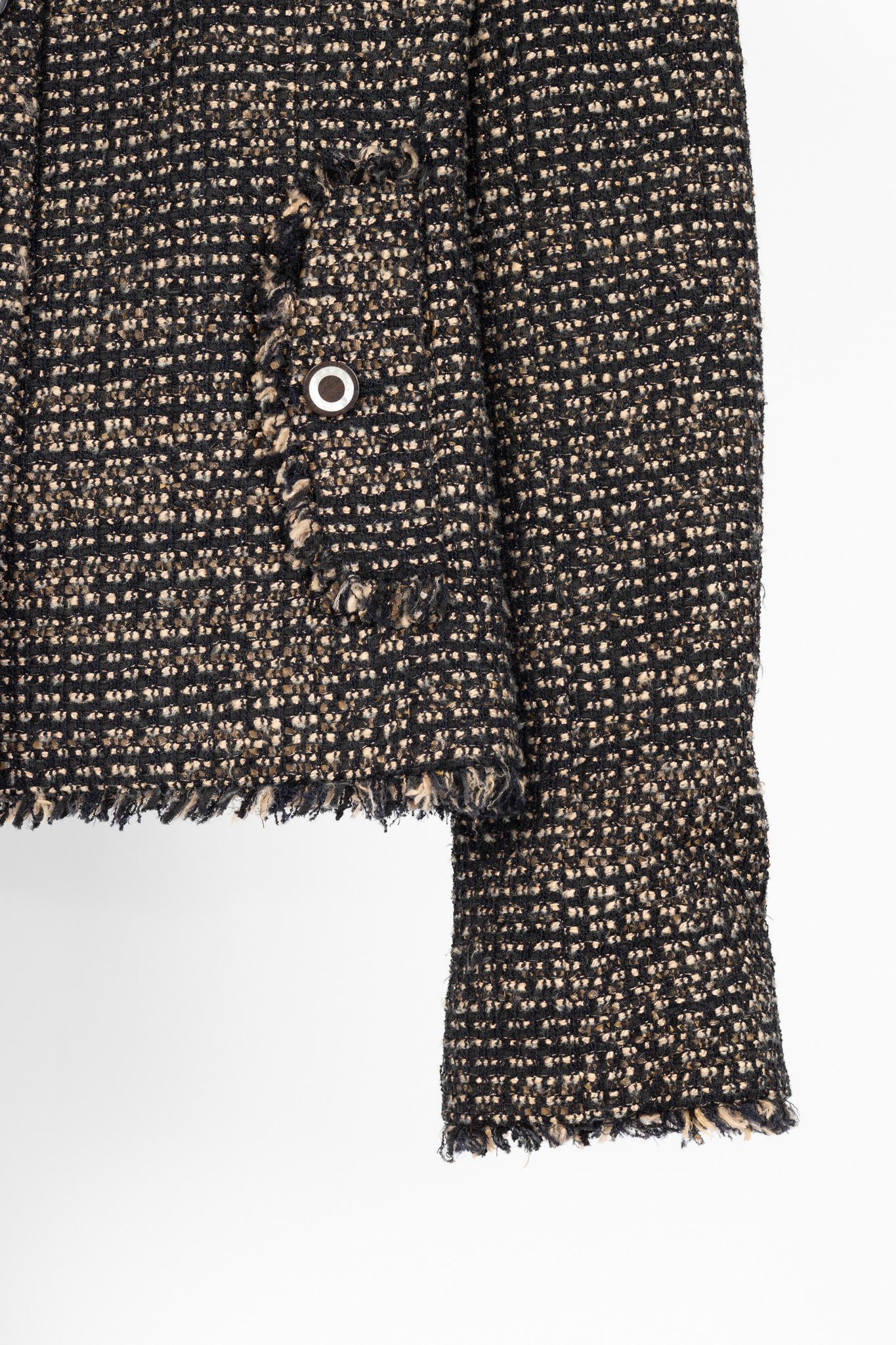Chanel Chanel 03A Brown Wool-Blend Tweed Buttoned Blazer Size S / US 4 / IT 40 - 6 Thumbnail