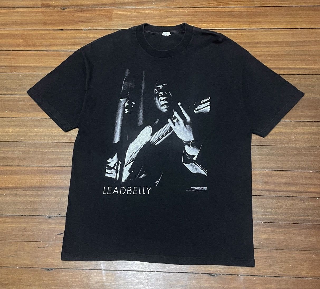 Band Tees × Vintage Rare Design Vintage American Singer Lead Belly T-shirt 2000s Size US XL / EU 56 / 4 - 1 Thumbnail