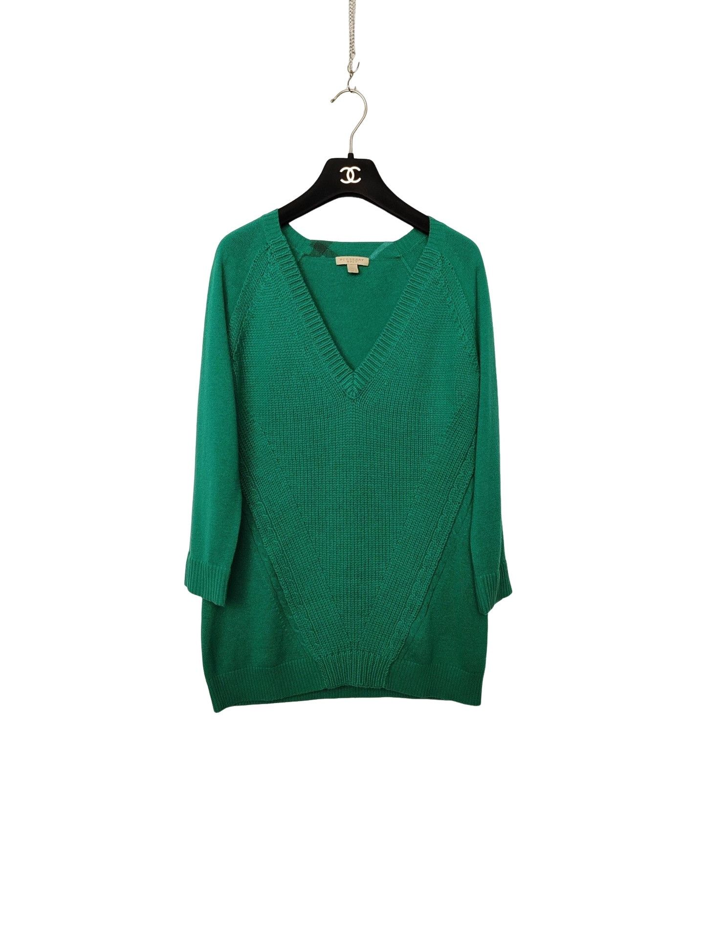 Burberry Burberry Brit V-Neck Knit Sweater Size M Size M / US 6-8 / IT 42-44 - 1 Thumbnail