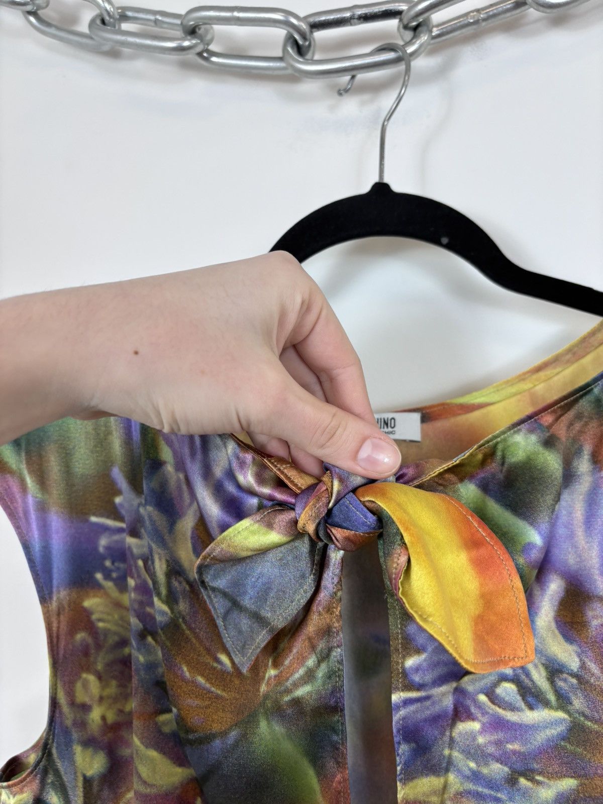 Moschino Moschino Cheap And Chic Women’s Floral Silk Blouse Shirt Size L / US 10 / IT 46 - 6 Thumbnail