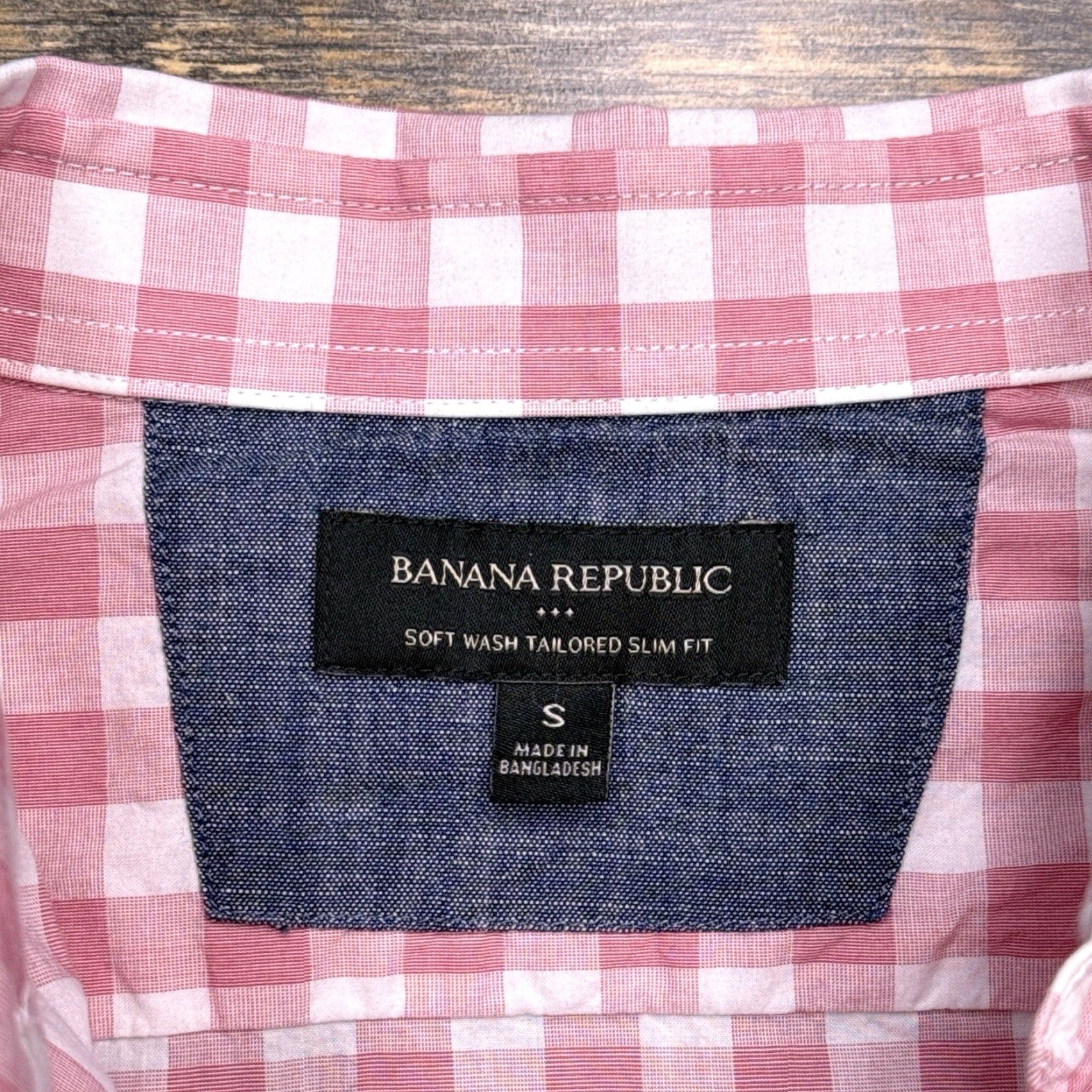 Banana Republic Banana Republic Shirt Mens Small Check Button Up Slim Fit Size US S / EU 44-46 / 1 - 5 Thumbnail