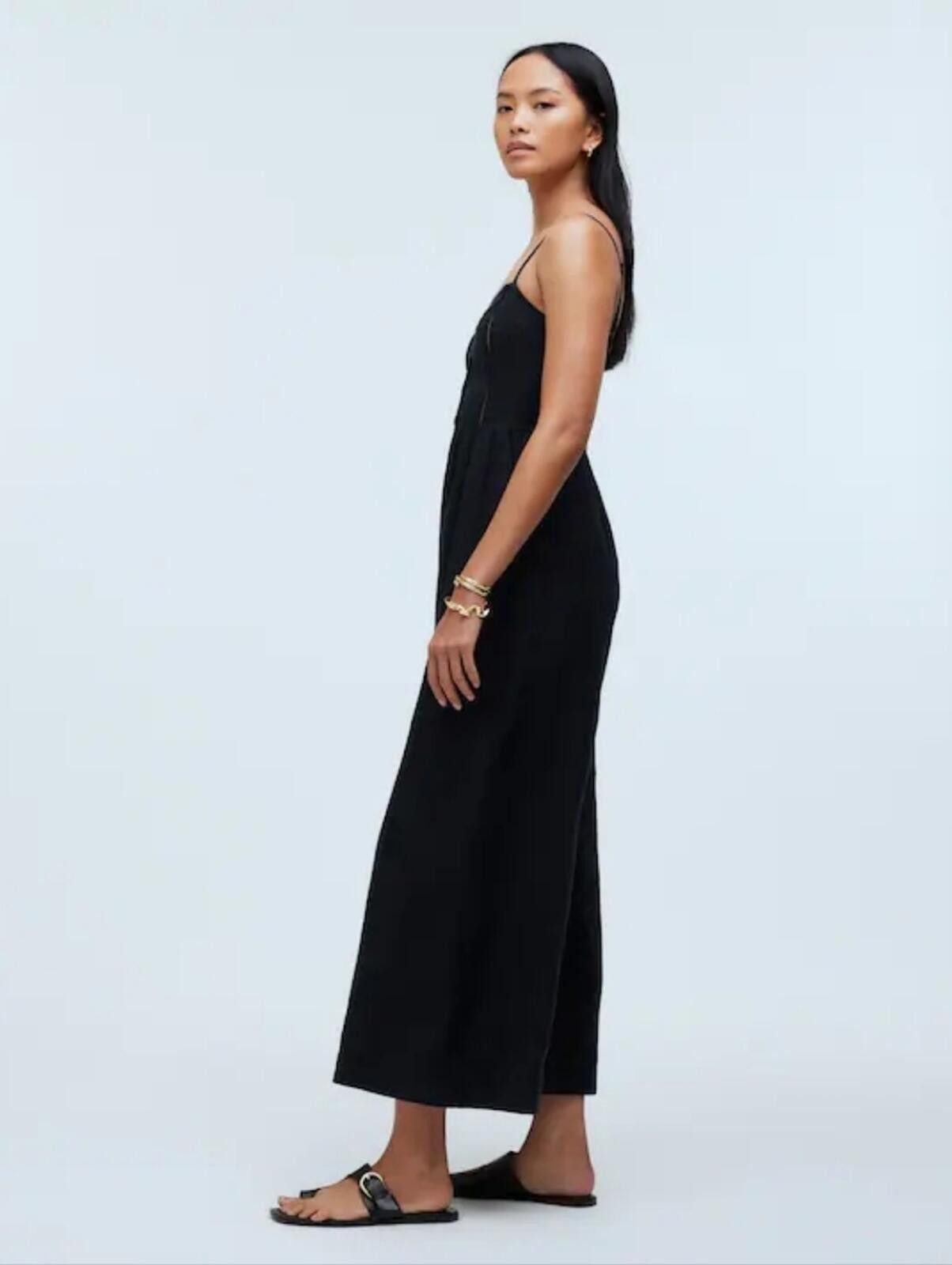 Madewell Madewell Sleeveless Wide-Leg Jumpsuit in 100% Linen Size 25" / US 0 / IT 36 - 6 Thumbnail