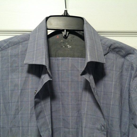 Calvin Klein CALVIN KLEIN BIG & TALL MENS NEW COTTON DRESS SHIRT 17/36-37 Size US XL / EU 56 / 4 - 2 Thumbnail