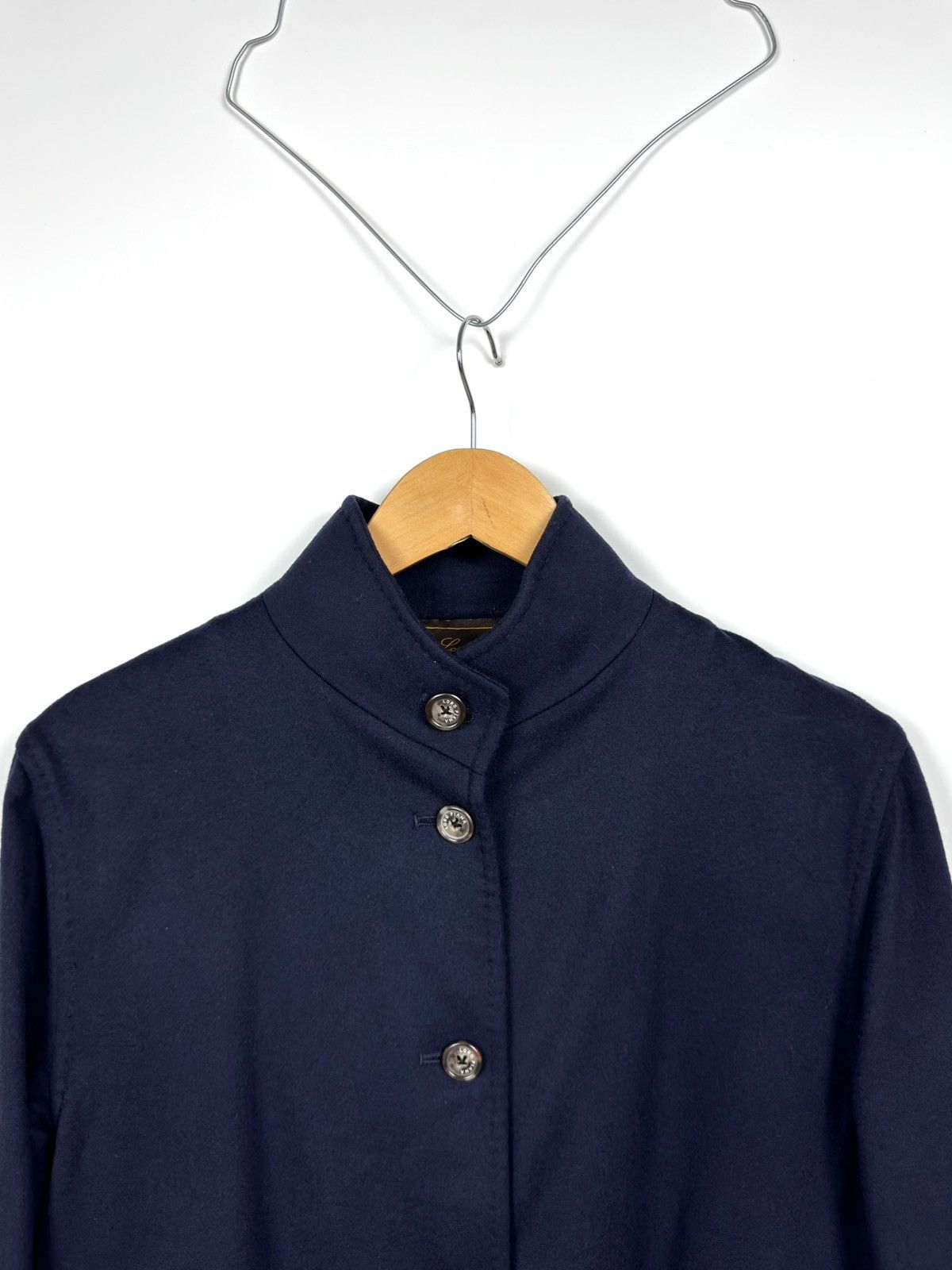 Loro Piana Loro Piana Cashmere&Wool Navy Coat Size L / US 10 / IT 46 - 2 Thumbnail