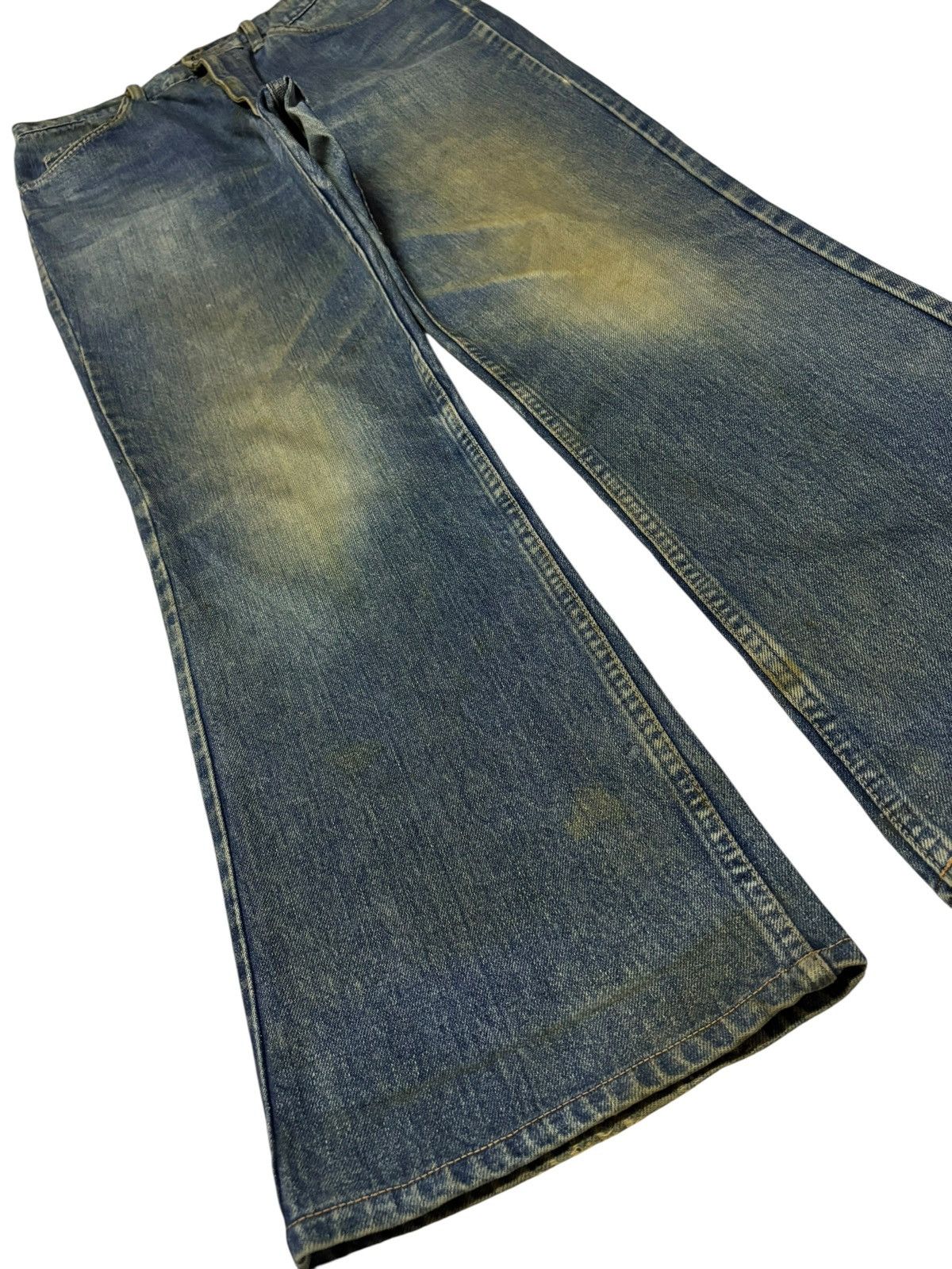 Big John Vtg 90s Big John Orange Tag Mud Wash Distressed Jeans Size US 30 / EU 46 - 3 Thumbnail