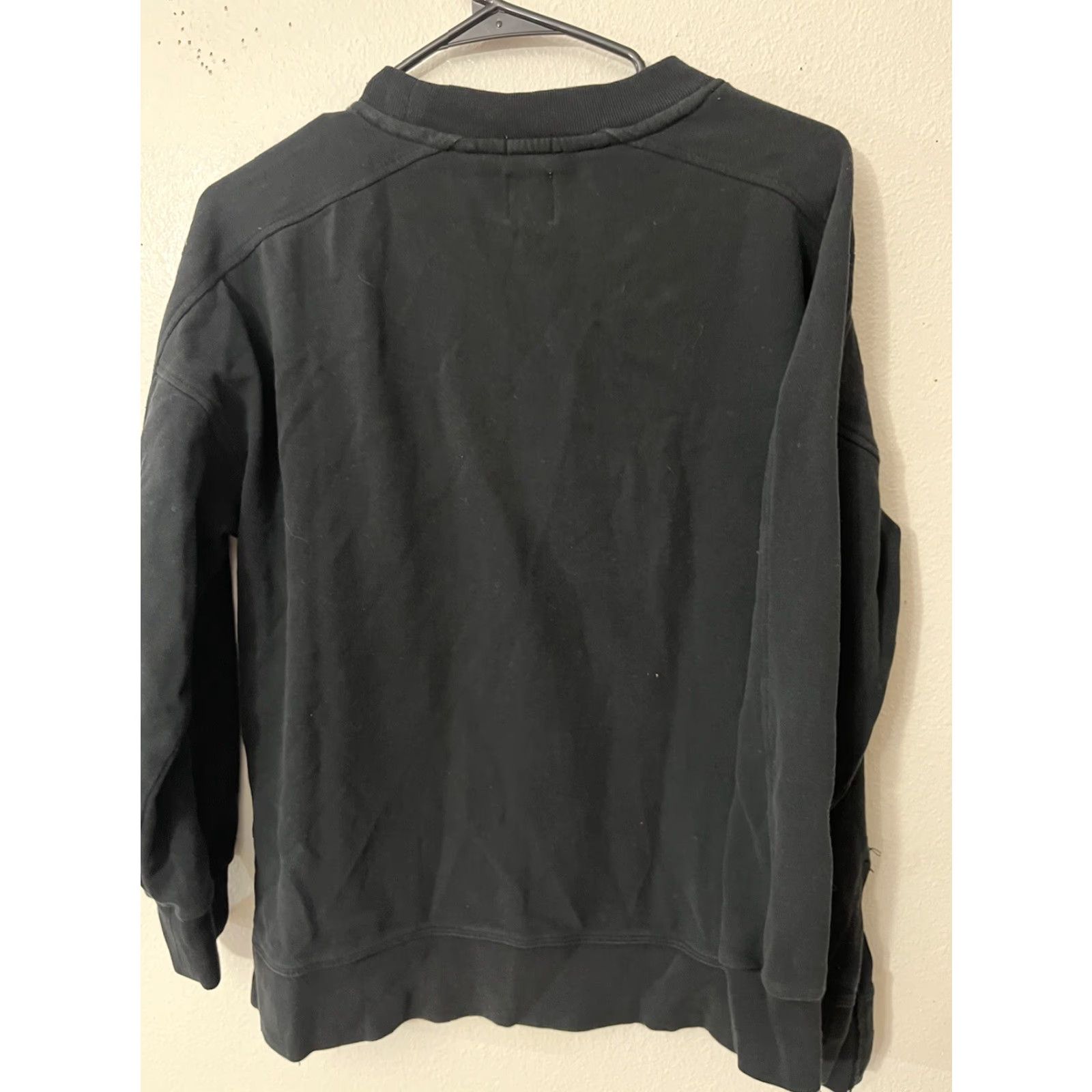 Gap Gap Sweats Sweatshirt Women's Size S Black Crew Neck Long Sleeve Pullover Cotton Blend Relaxed Fit Classic Style Size S / US 4 / IT 40 - 2 Thumbnail