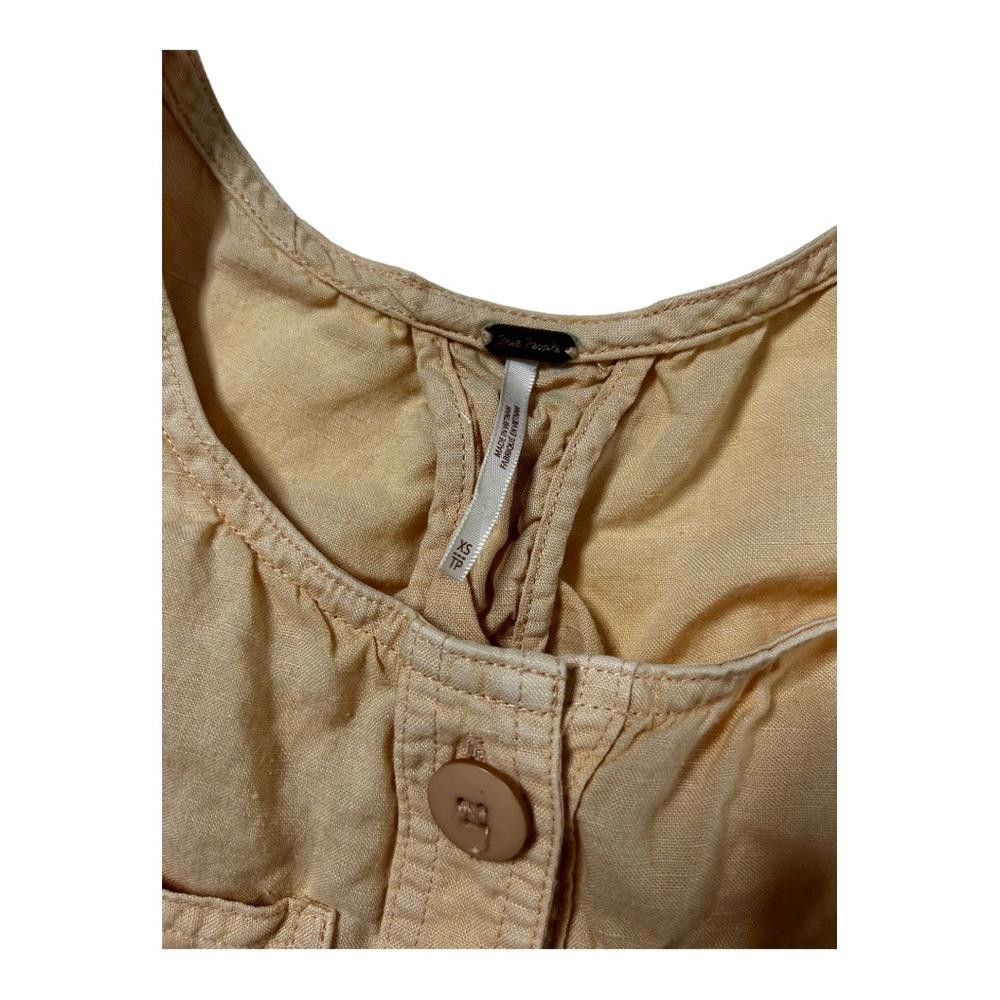 Free People Free People l Peach Button Down Linen Top Size XS Size XS / US 0-2 / IT 36-38 - 7 Thumbnail