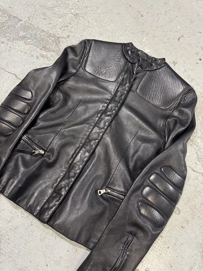 Prada FW1999 Prada Biker Padded Black Leather Jacket Size S / US 4 / IT 40 - 3 Thumbnail