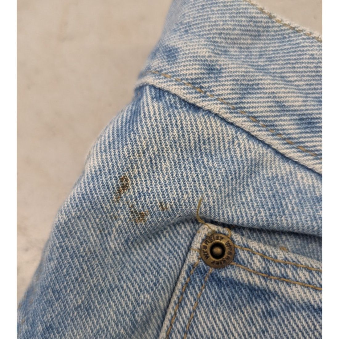 Vintage × Wrangler Vintage late 80s Wrangler Boot Zipper light blue denim jeans Size US 38 / EU 54 - 9 Thumbnail