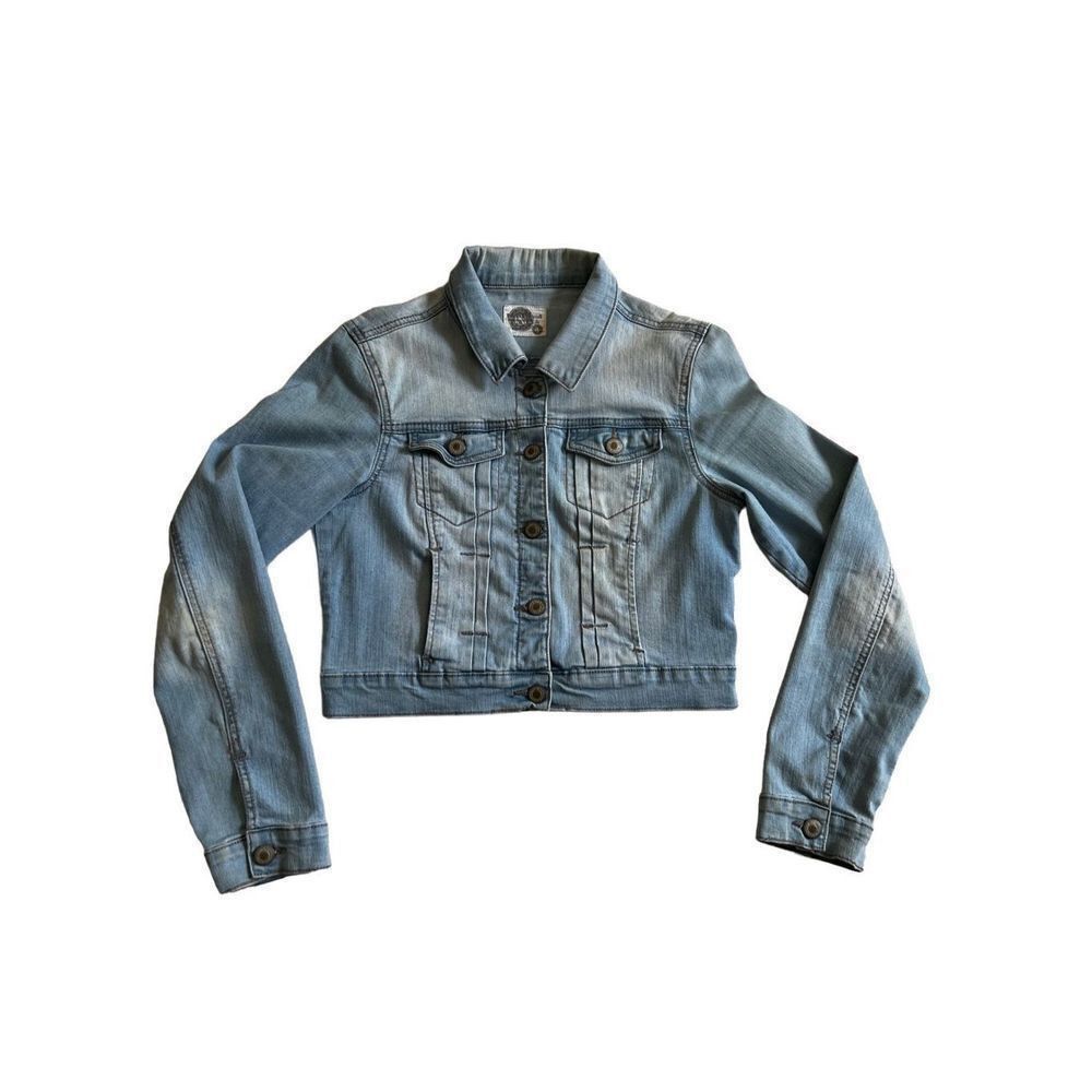 Vintage Vintage 90s Papaya Womens Cropped Button Denim Jacket Size M Size M / US 6-8 / IT 42-44 - 1 Thumbnail