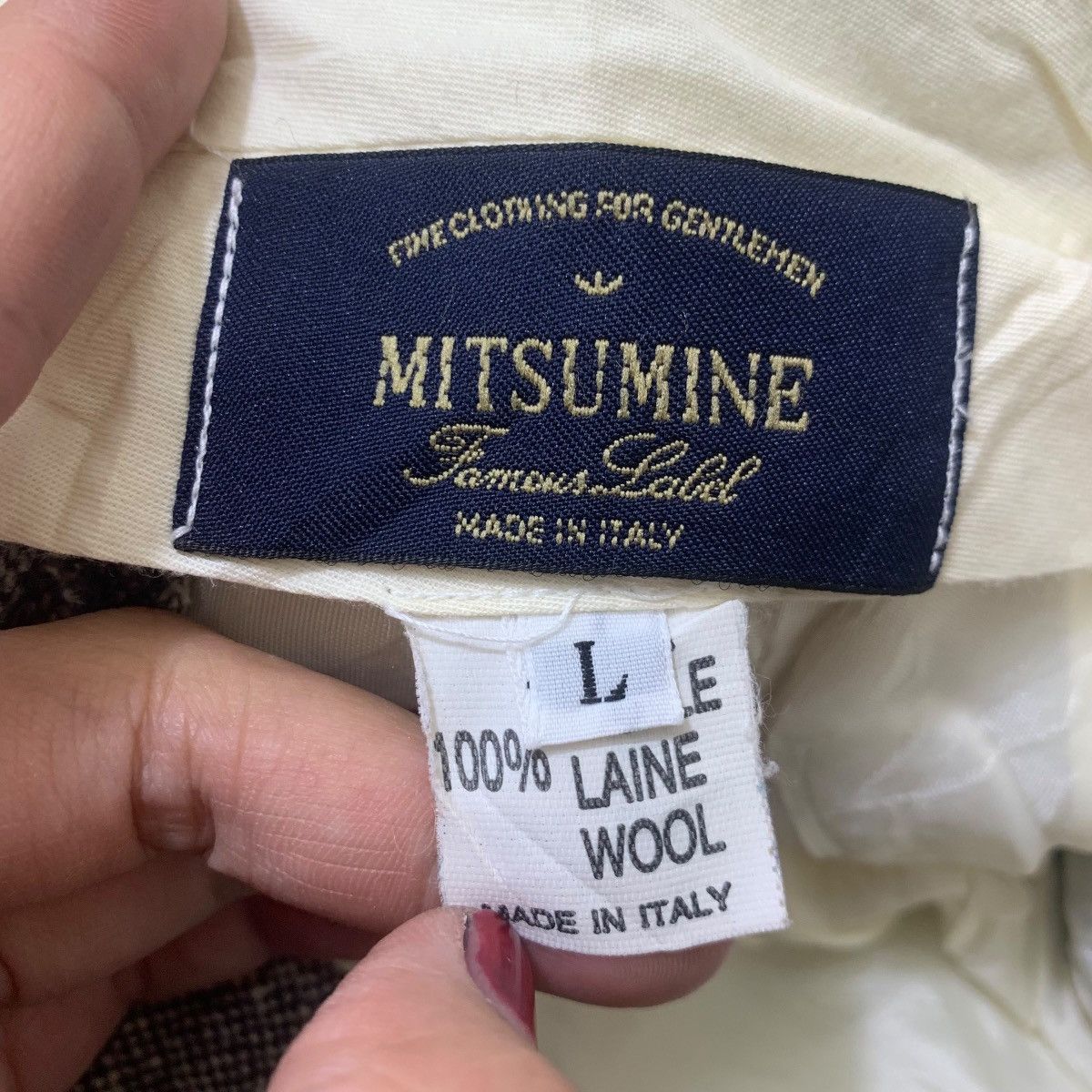 Vintage Vintage MITSUMINE Wool Made in ITALY Plaids Pants Size US 31 - 4 Thumbnail