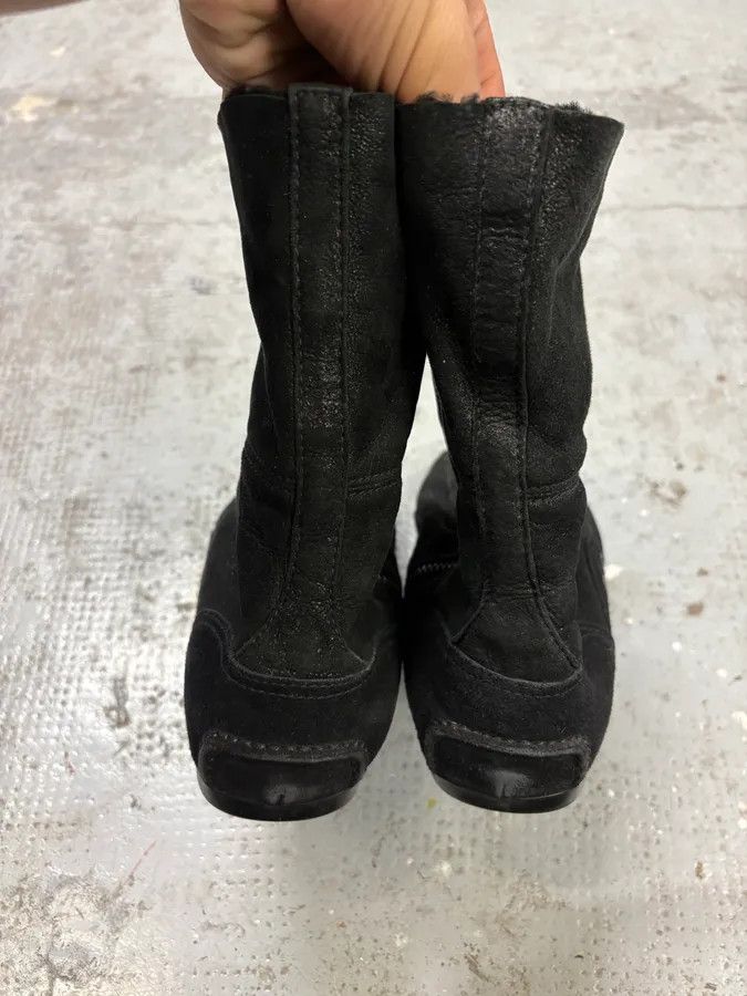Designer × Prada × Vintage 2000s Prada Black High Laced Boxing Suede Shoes Size US 8 / IT 38 - 4 Thumbnail