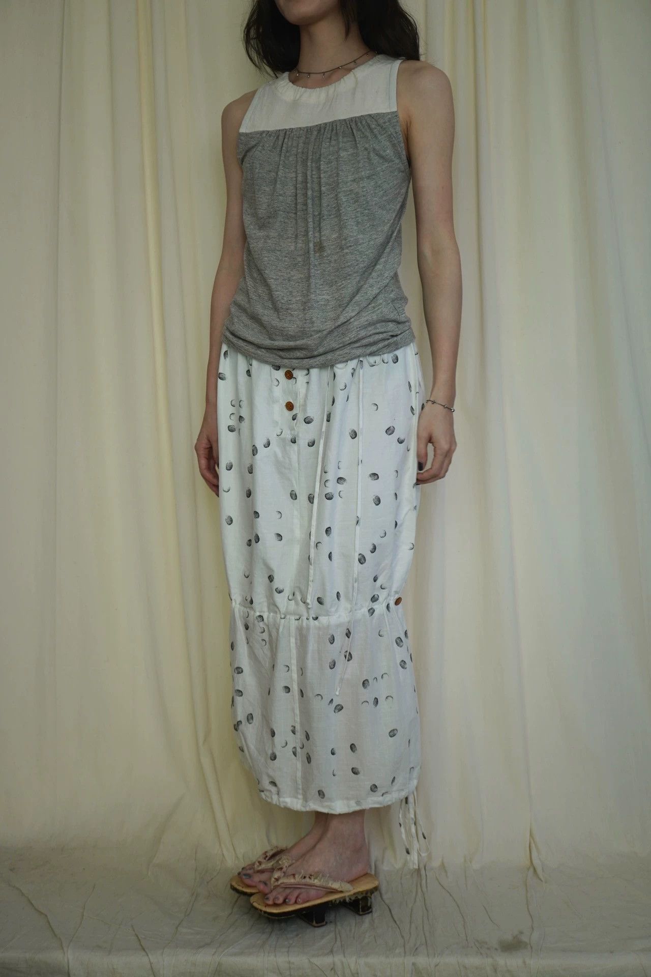 Dries Van Noten DVN 1990s Cotton-Linen Drawstring Pleated Vest Size S / US 4 / IT 40 - 5 Thumbnail