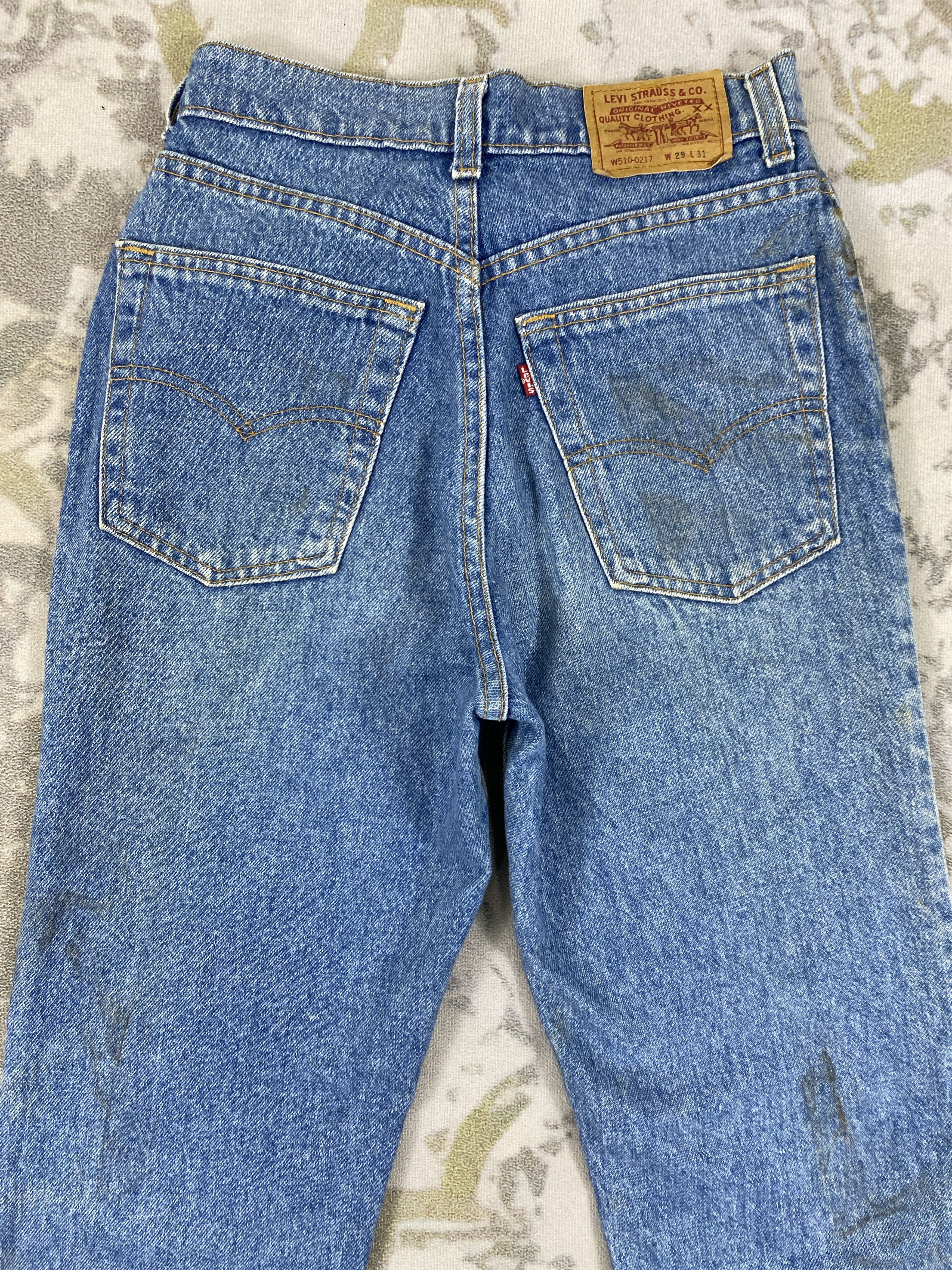 Levi's Faded Blue Vintage Levi's 510 Jeans 27x31.5 Denim JN3487 Size US 27 - 4 Thumbnail